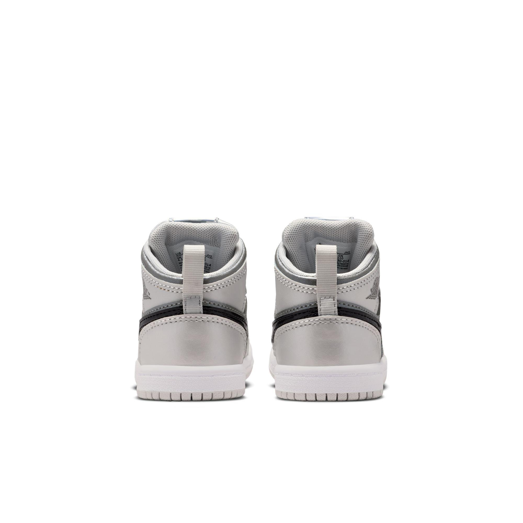 Jordan 1 Mid SE Toddler Boys' "Photon Dust/Blue Chill/Flat Pewter/Black" Shoe