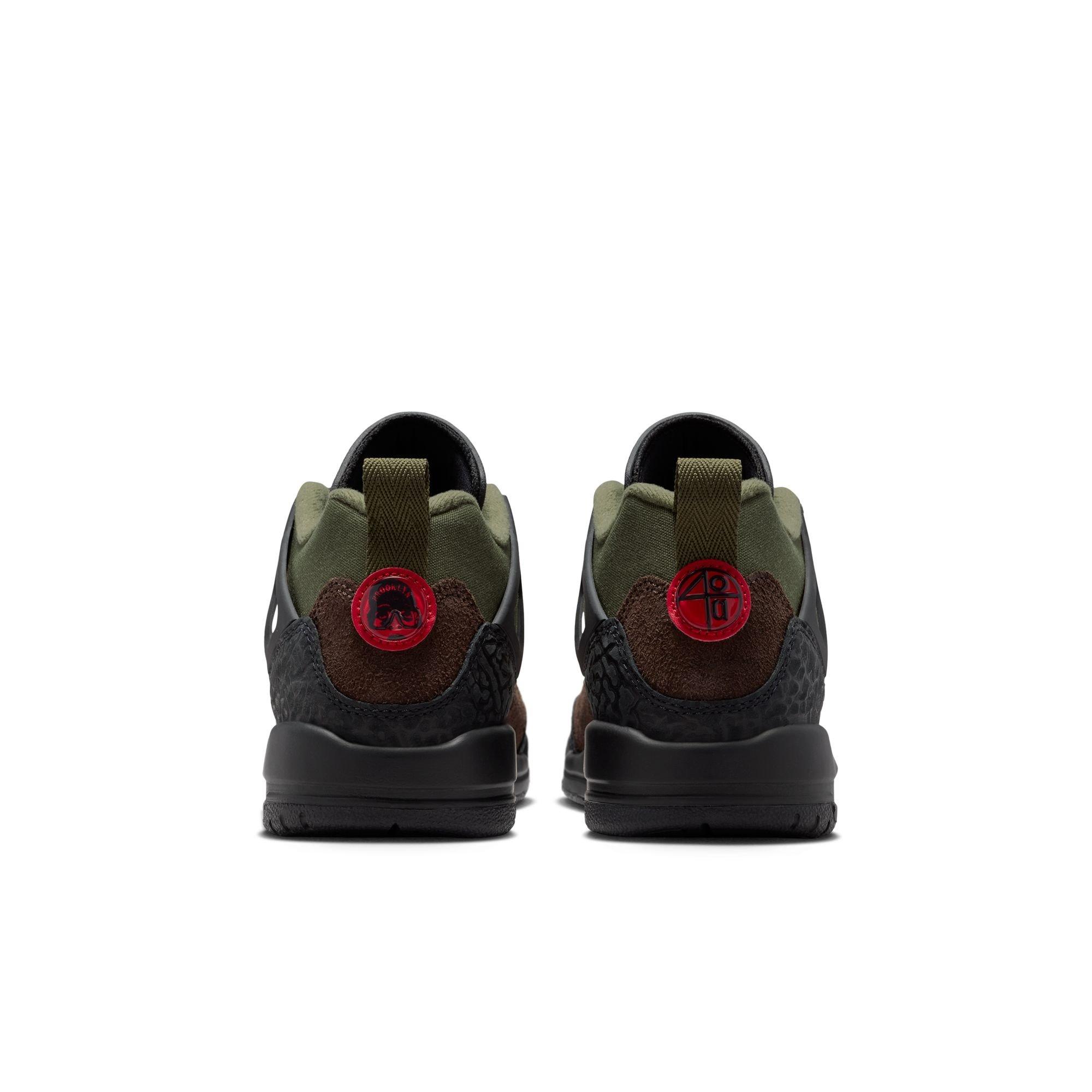 Jordan Spizike Low Grade School Boys' "Medium Olive/University Red/Black" Shoe