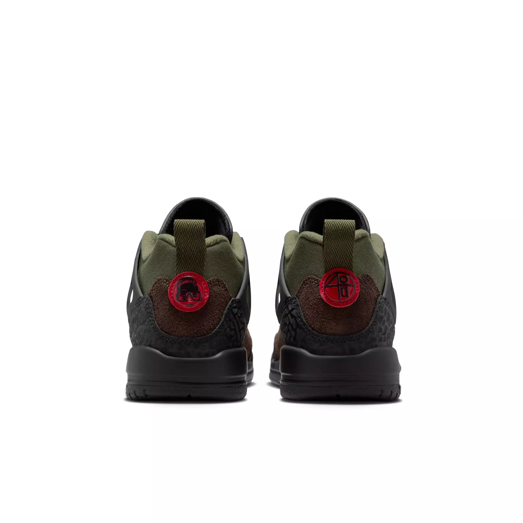 Jordan Spizike Low "Medium Olive/University Red/Black" Grade School Boys' Shoe - OLIVE/BLACK