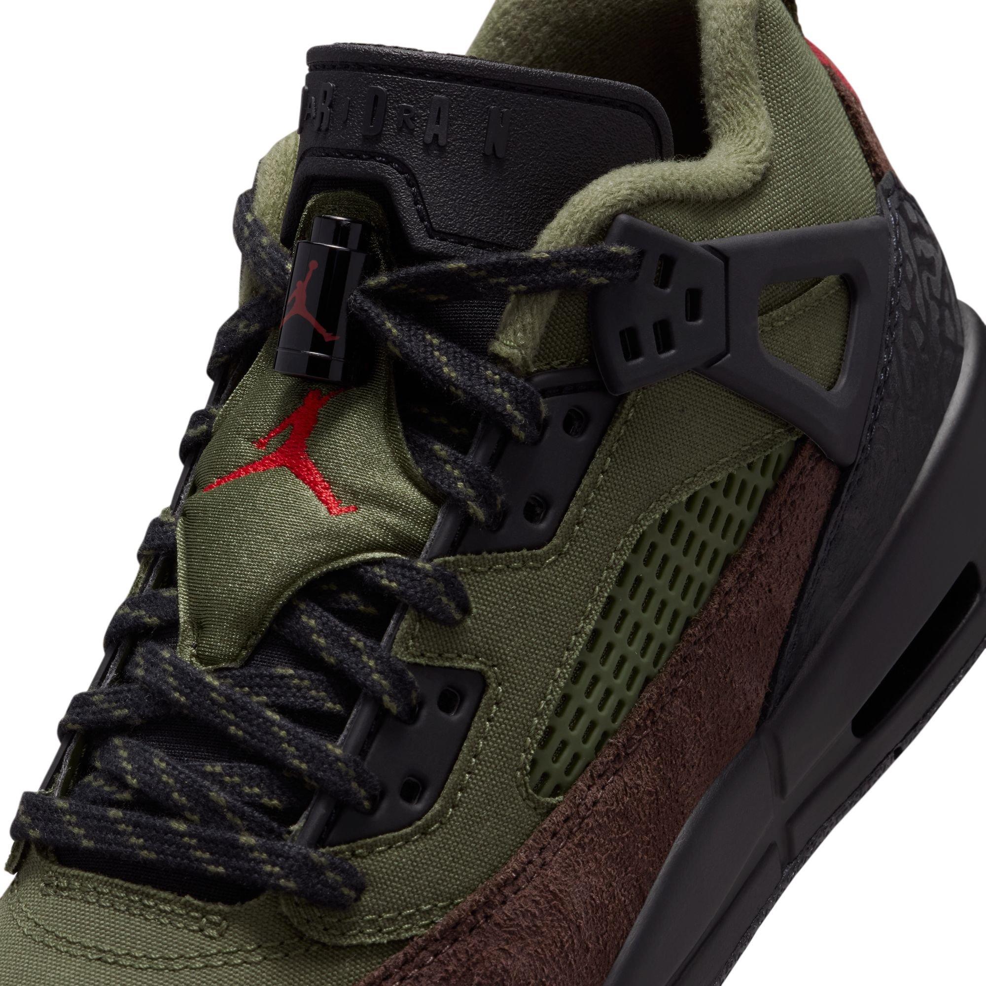 Jordan Spizike Low Grade School Boys' "Medium Olive/University Red/Black" Shoe