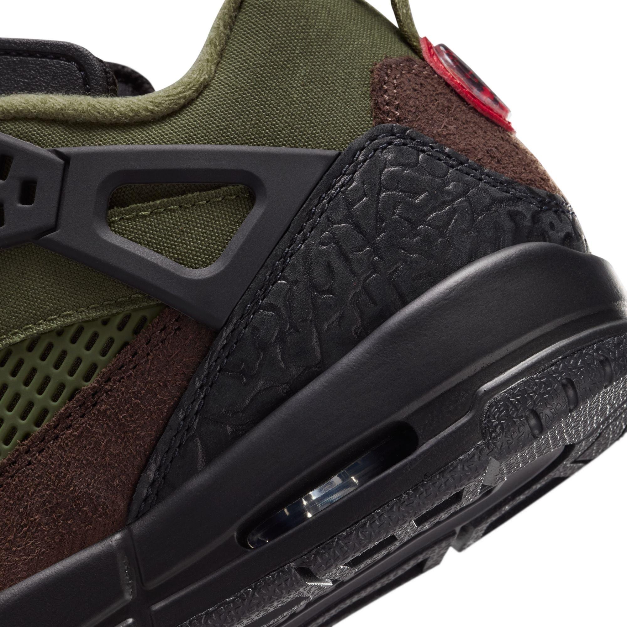 Jordan Spizike Low Grade School Boys' "Medium Olive/University Red/Black" Shoe