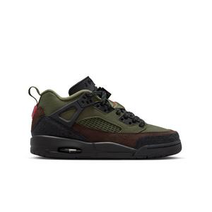 Jordan Spizike Low "Medium Olive/University Red/Black" Grade School Boys' Shoe