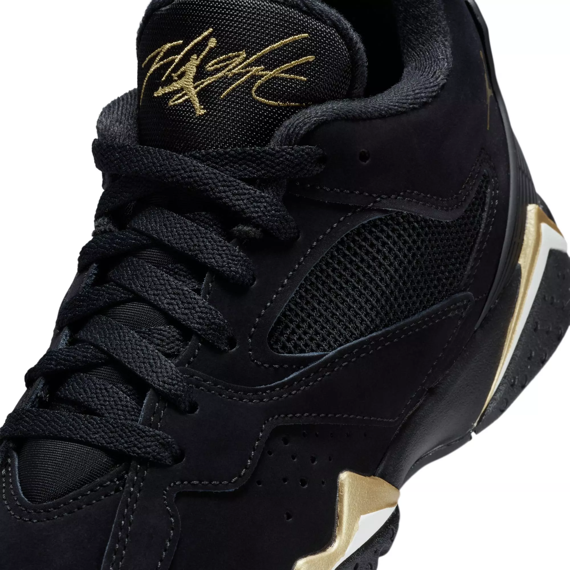 Jordan MVP 92 "Black/Metallic Gold/Sail" Grade School Boys' Shoe - BLACK/GOLD
