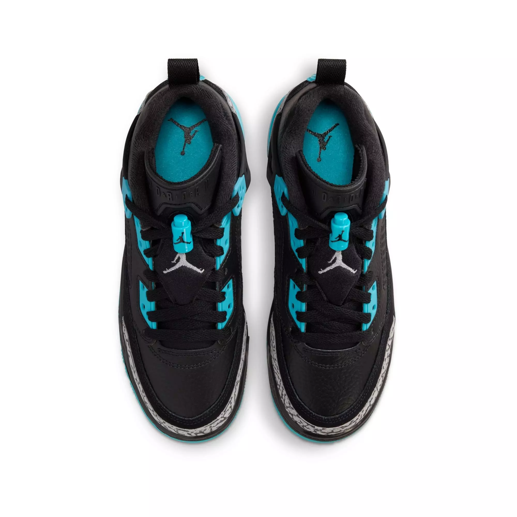 Jordan Spizike Low "Black/Wolf Grey/Gamma Blue" Grade School Boys' Shoe - BLACK/BLUE