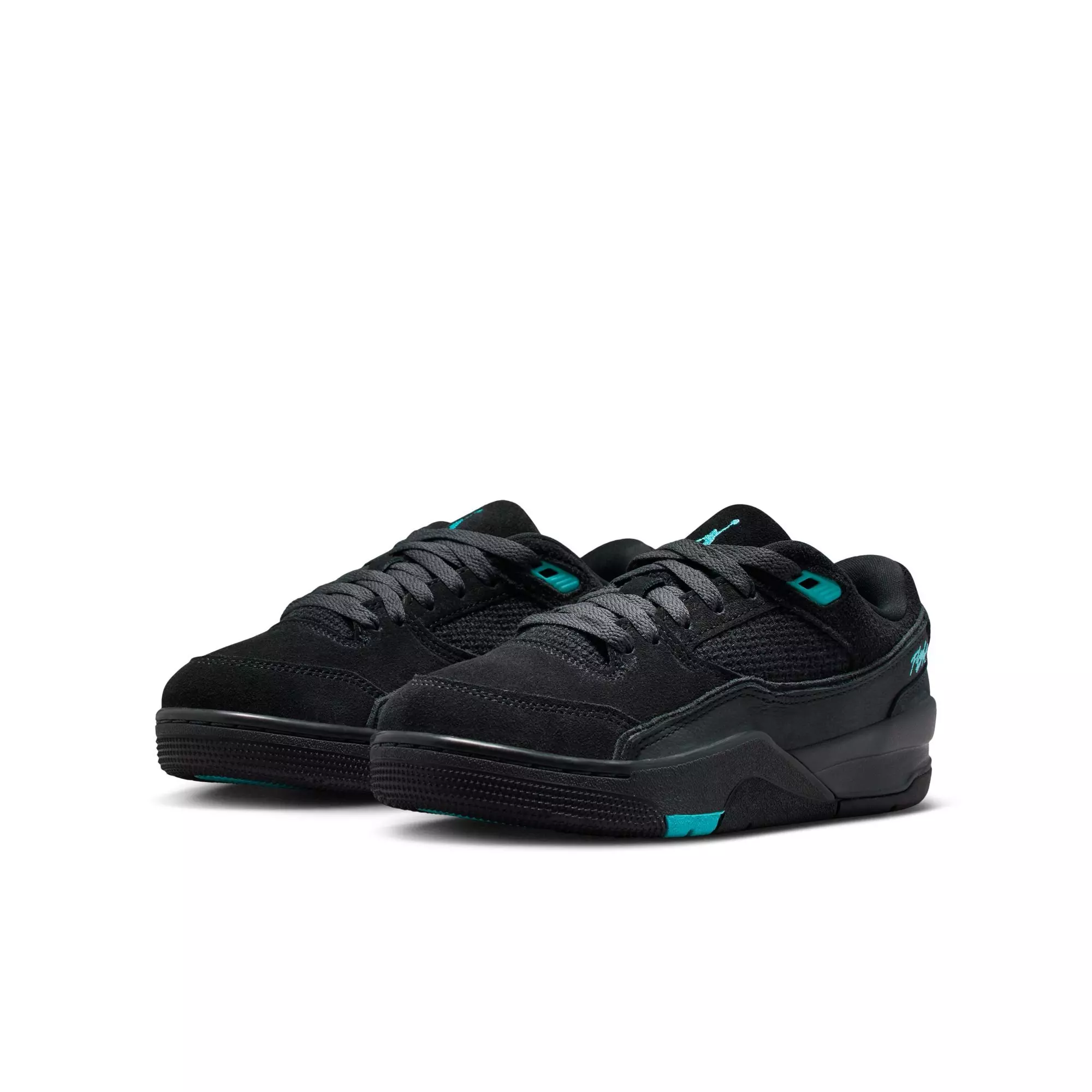Jordan Flight Court "Black/Gamma Blue/Anthracite" Grade School Boys' Shoe - BLACK/BLUE