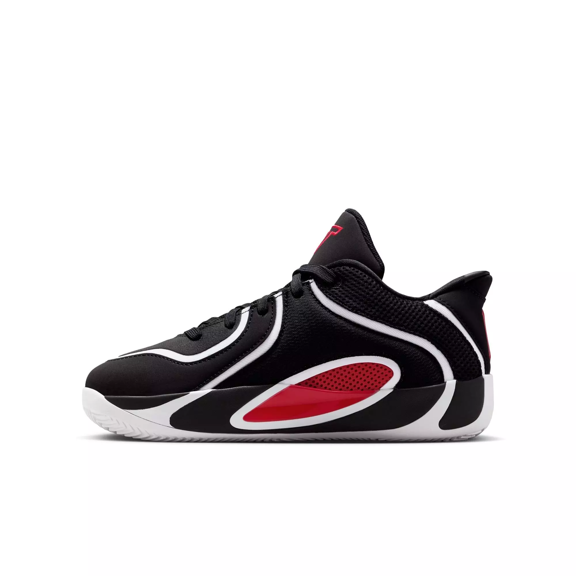 Jordan Tatum 4 "Bloodline" Grade School Kids' Basketball Shoe - BLACK/UNIVERSITY RED/WHITE