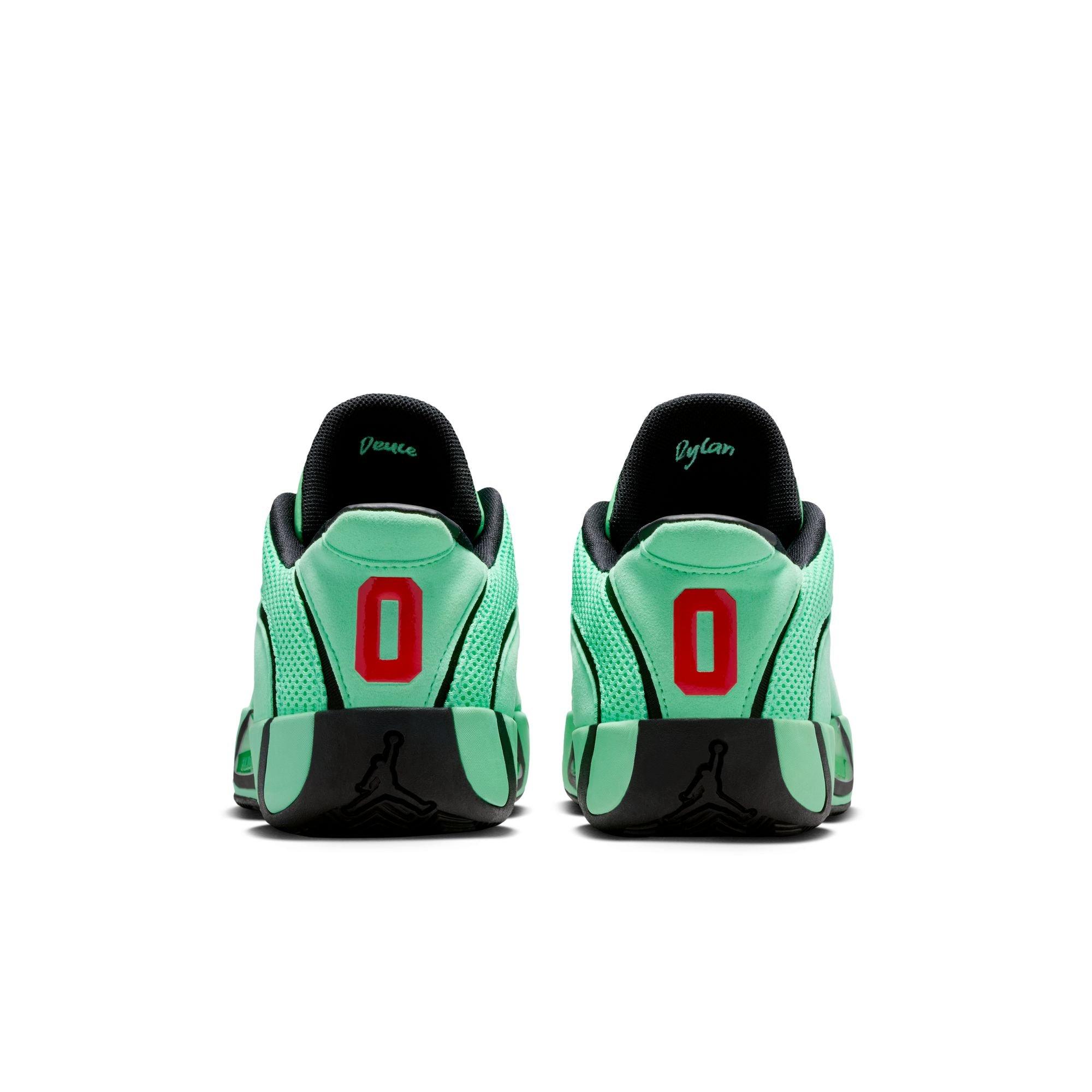 Jordan Tatum 4 "Green Glow" Grade School Kids' Basketball Shoe - GREEN GLOW/BLACK/BRIGHT CRIMSON Thumbnail View 12