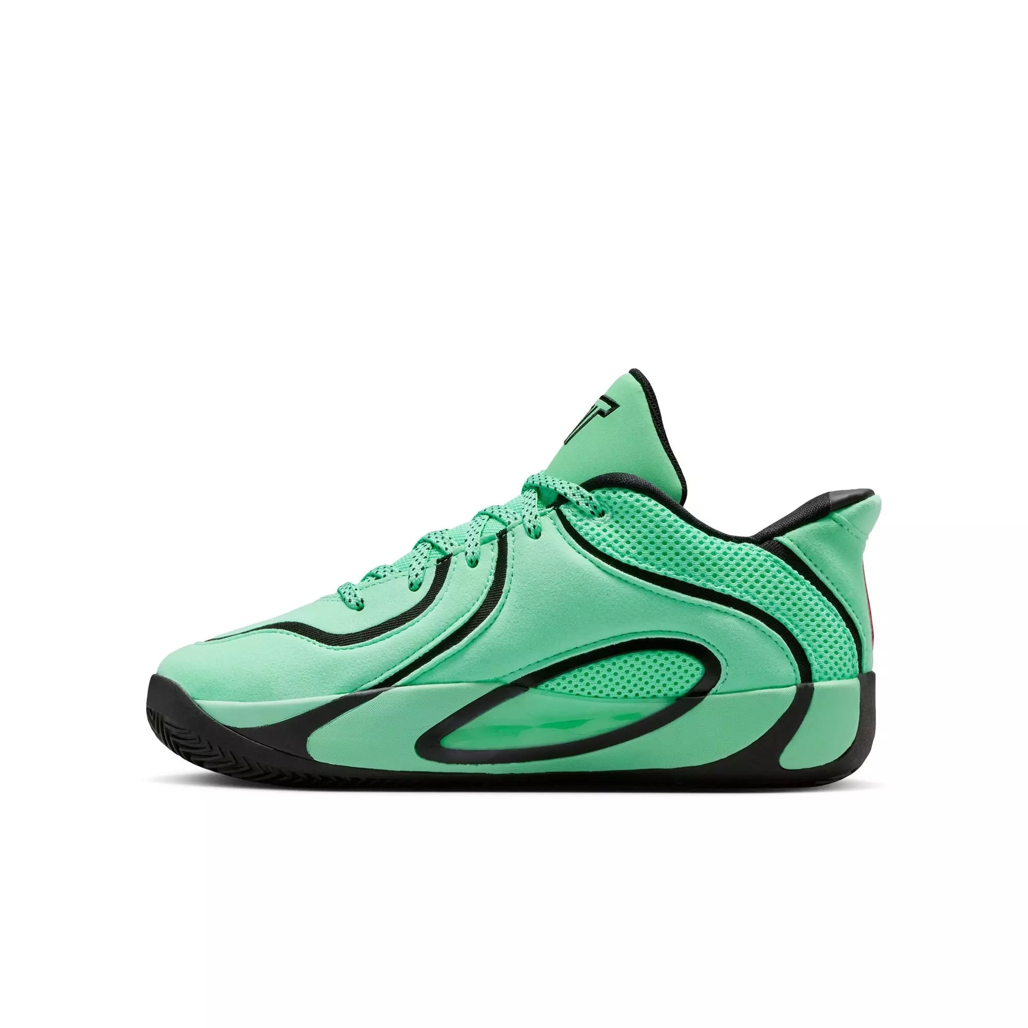 Jordan Tatum 4 "Green Glow" Grade School Kids' Basketball Shoe - GREEN GLOW/BLACK/BRIGHT CRIMSON