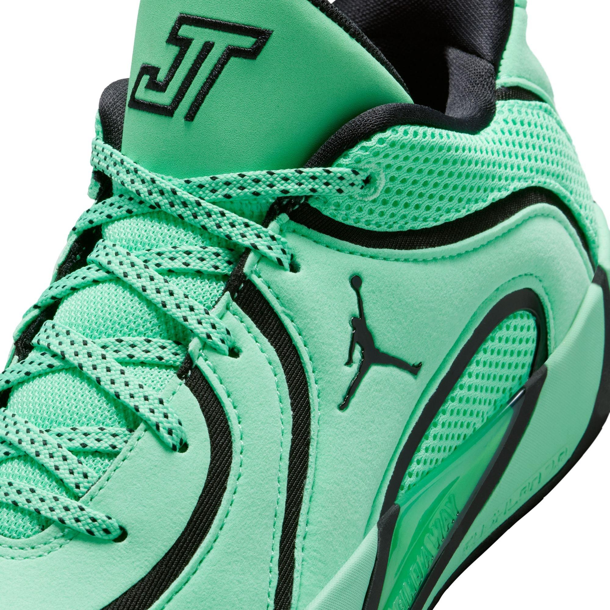 Jordan Tatum 4 "Green Glow" Grade School Kids' Basketball Shoe - GREEN GLOW/BLACK/BRIGHT CRIMSON Thumbnail View 4
