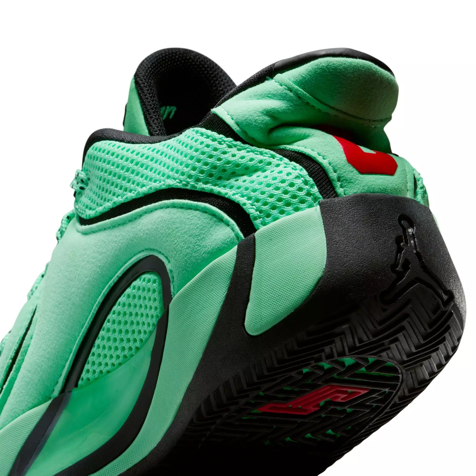 Jordan Tatum 4 "Green Glow" Grade School Kids' Basketball Shoe - GREEN GLOW/BLACK/BRIGHT CRIMSON