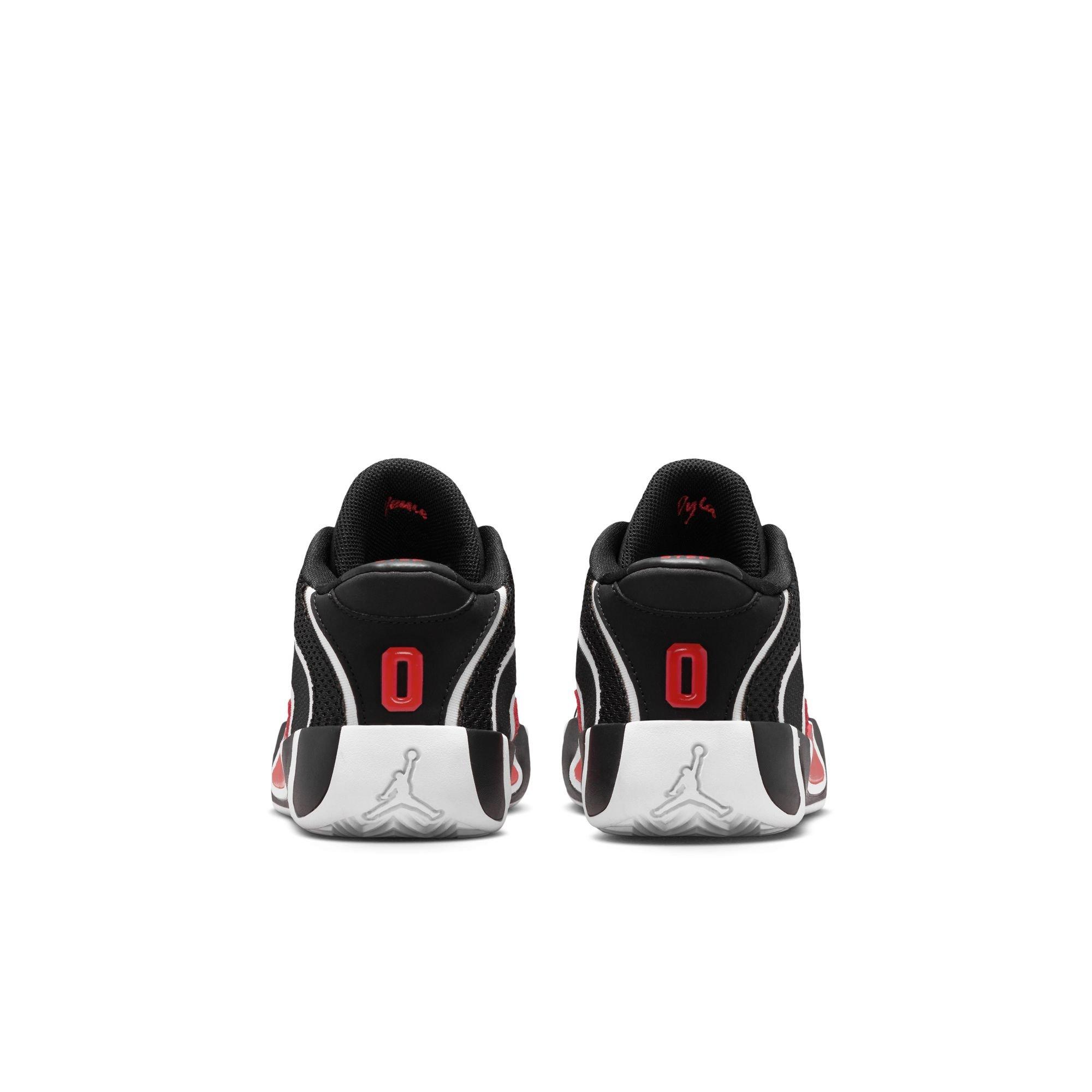 Jordan Tatum 4 "Bloodline" Preschool Kids' Basketball Shoe - BLACK/UNIVERSITY RED/WHITE Thumbnail View 10