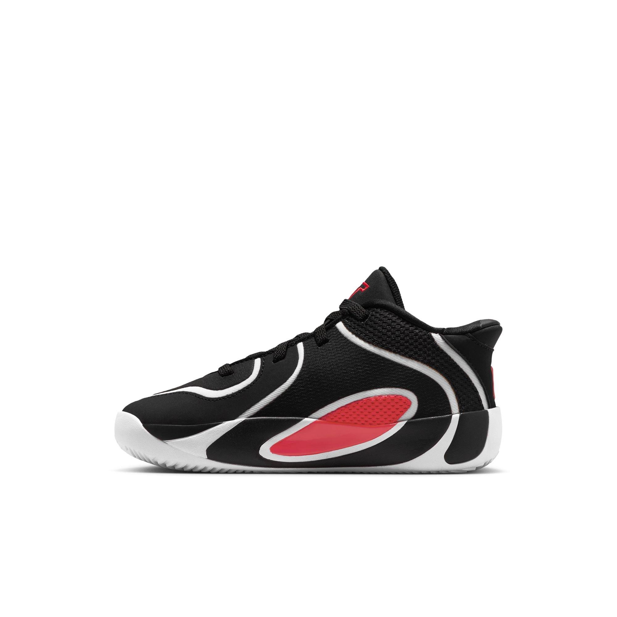 Jordan Tatum 4 "Bloodline" Preschool Kids' Basketball Shoe - BLACK/UNIVERSITY RED/WHITE Thumbnail View 9