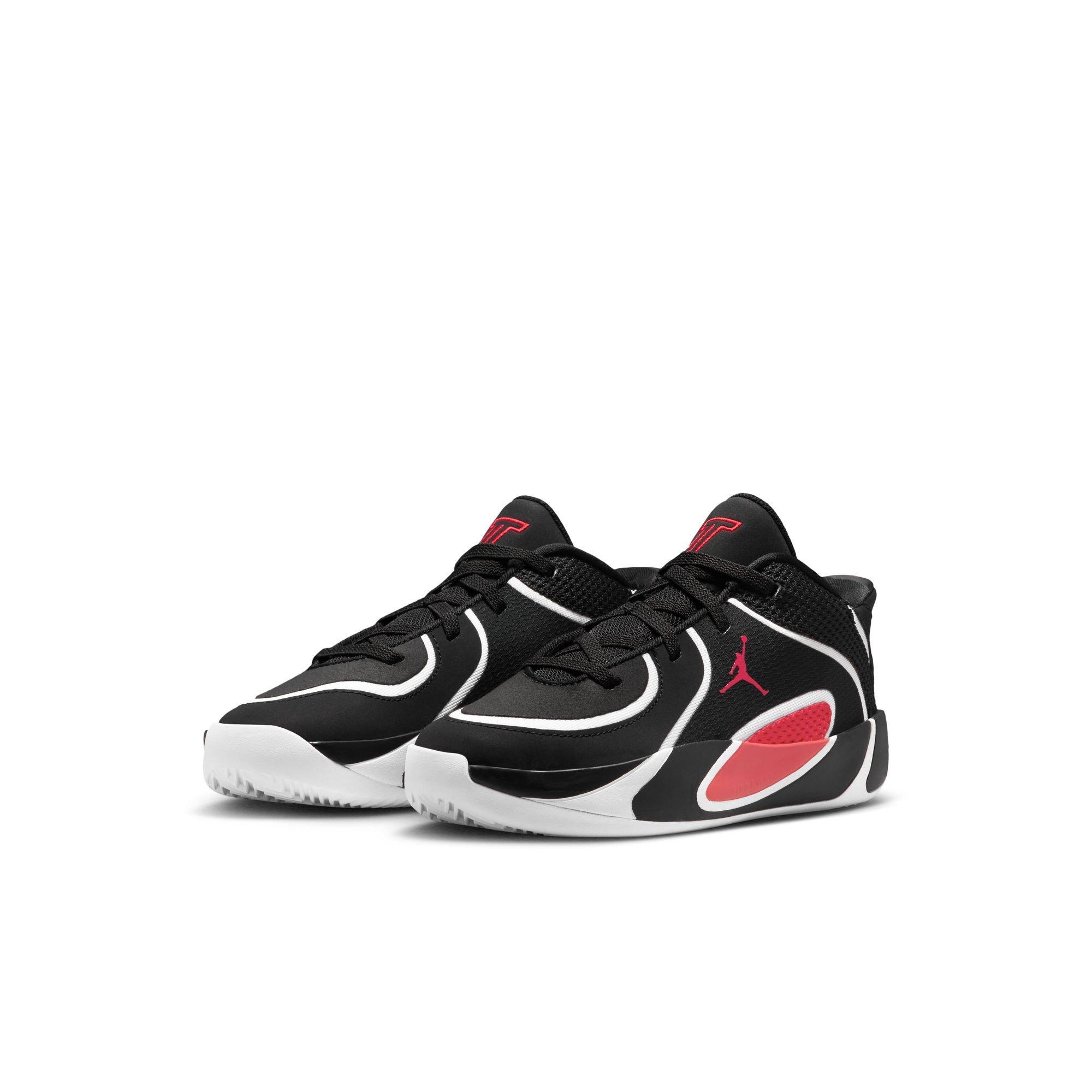 Jordan Tatum 4 "Bloodline" Preschool Kids' Basketball Shoe - BLACK/UNIVERSITY RED/WHITE Thumbnail View 3