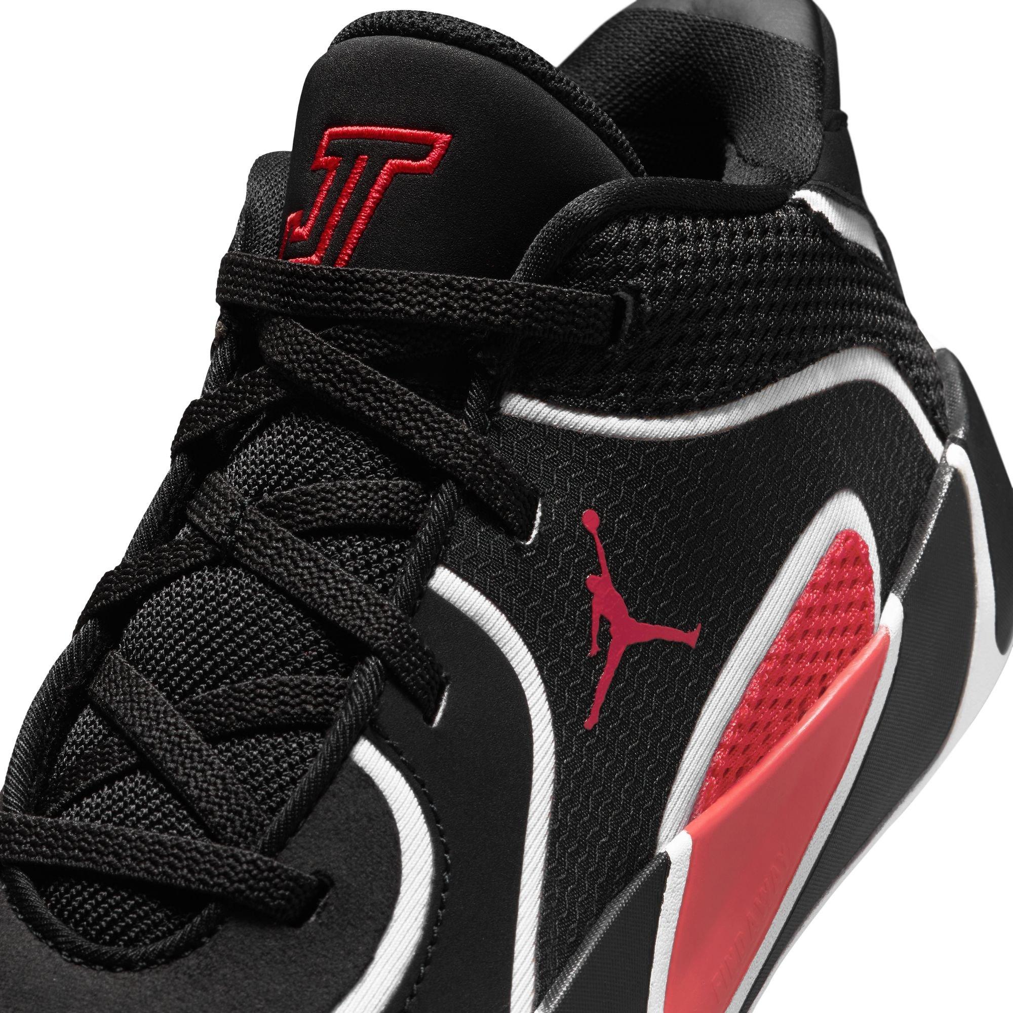 Jordan Tatum 4 "Bloodline" Preschool Kids' Basketball Shoe - BLACK/UNIVERSITY RED/WHITE Thumbnail View 4