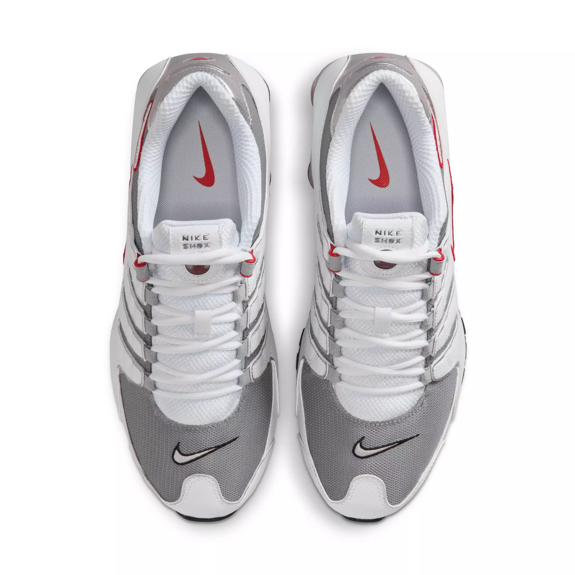 Nike Shox NZ "White/Metallic Silver/Sport Red" Men's Shoe - WHITE/RED
