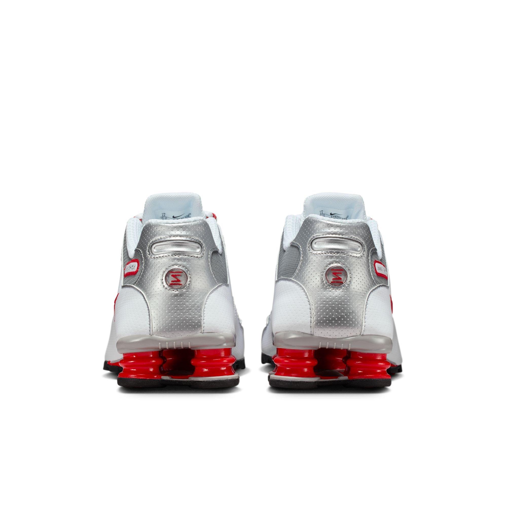 Nike Shox NZ "White/Metallic Silver/Sport Red" Men's Shoe - WHITE/RED Thumbnail View 7