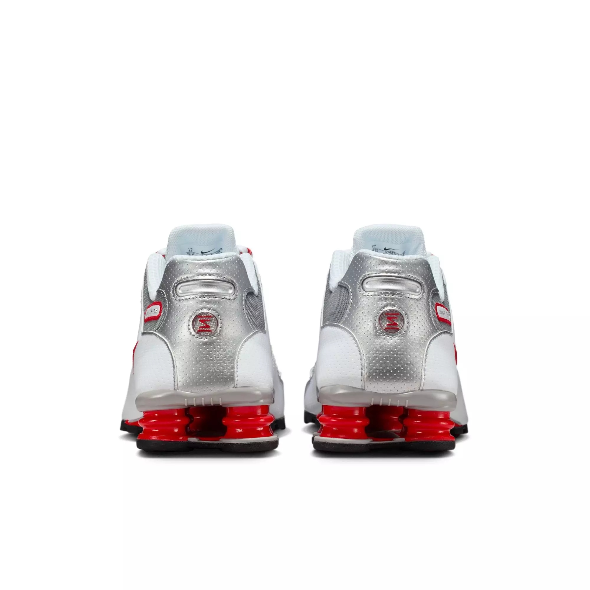 Nike Shox NZ "White/Metallic Silver/Sport Red" Men's Shoe - WHITE/RED