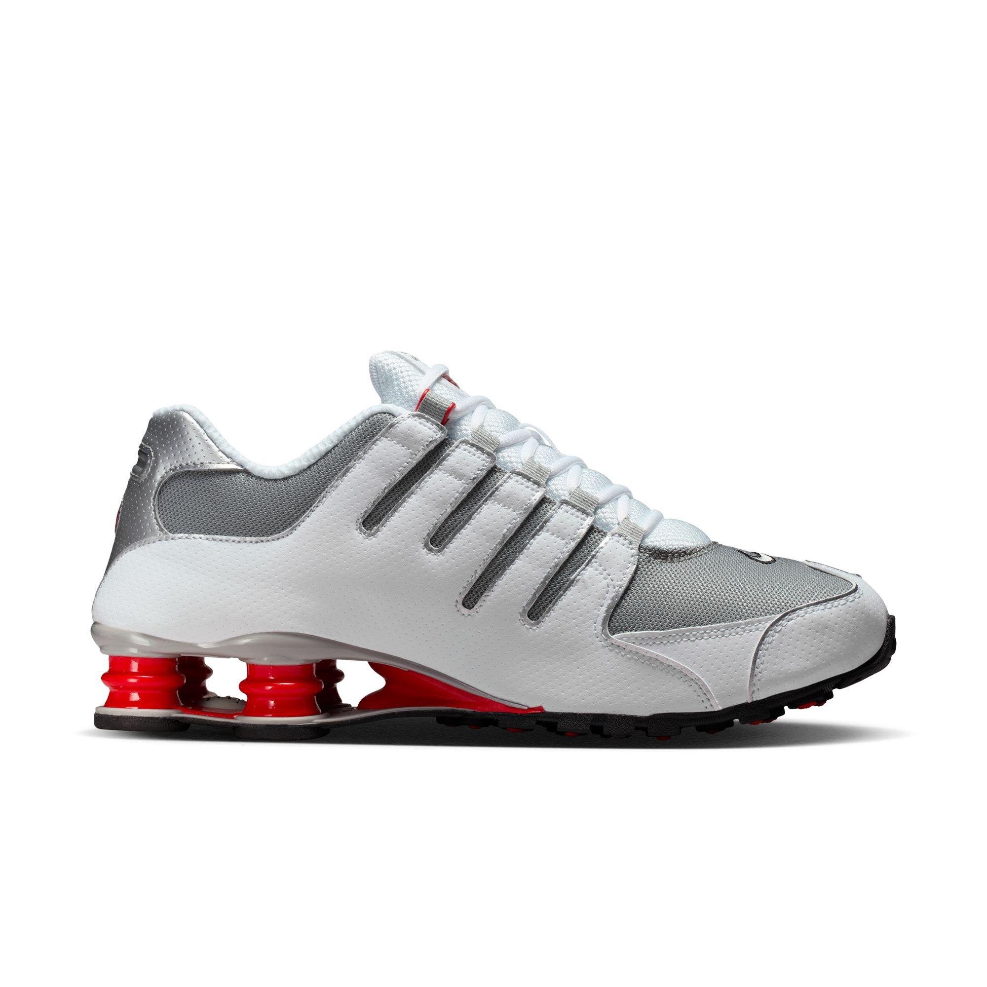 Nike Shox NZ "White/Metallic Silver/Sport Red" Men's Shoe - WHITE/RED Thumbnail View 2