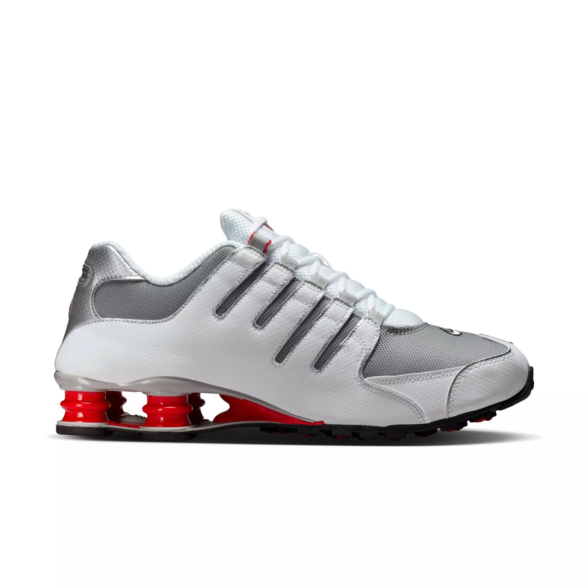 Nike Shox NZ "White/Metallic Silver/Sport Red" Men's Shoe - WHITE/RED