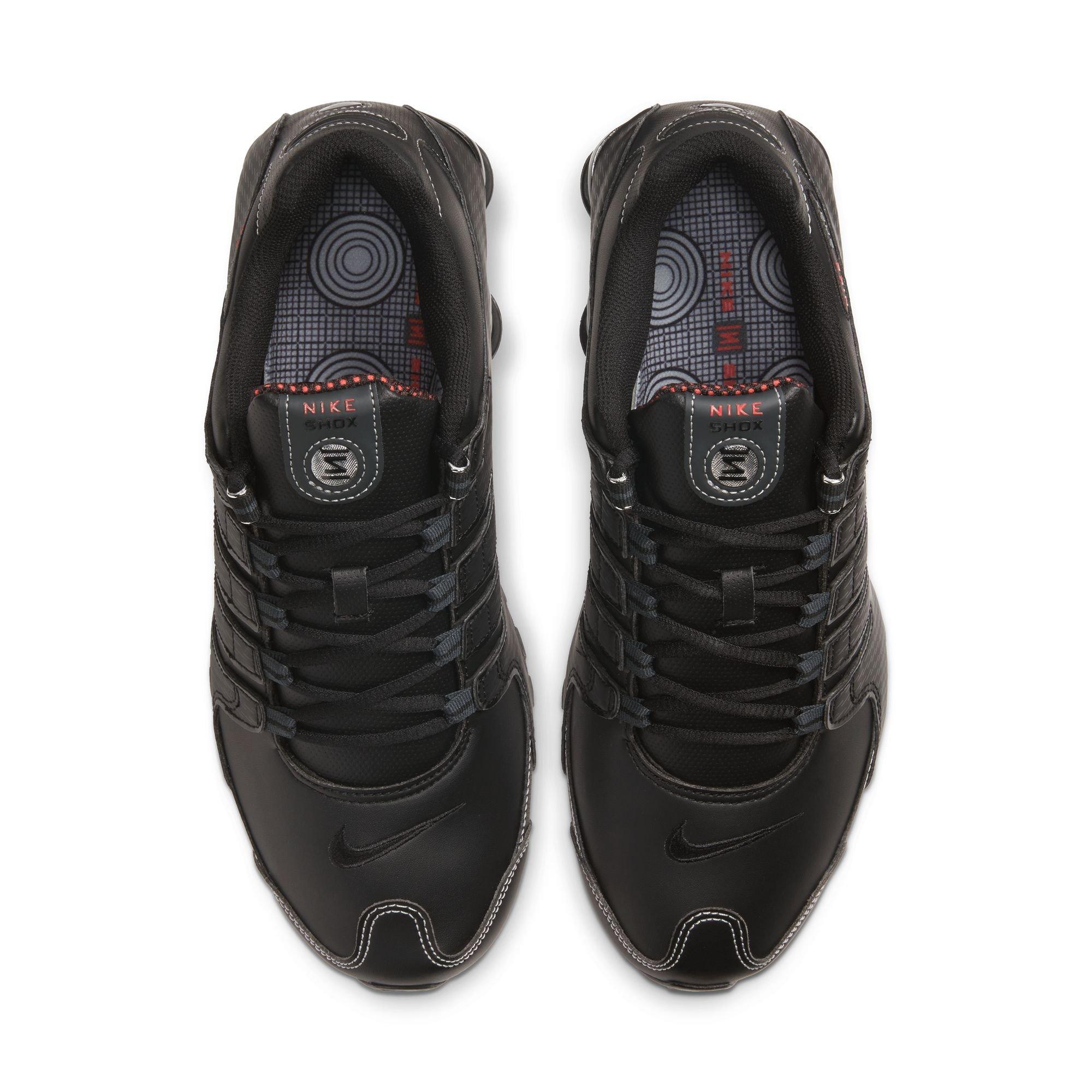 Nike Men\'s Shox NZ Black Athletic Sneakers with Red Swoosh New 10 Nike Shox TL Running Casual Shoes Black University  main image 3