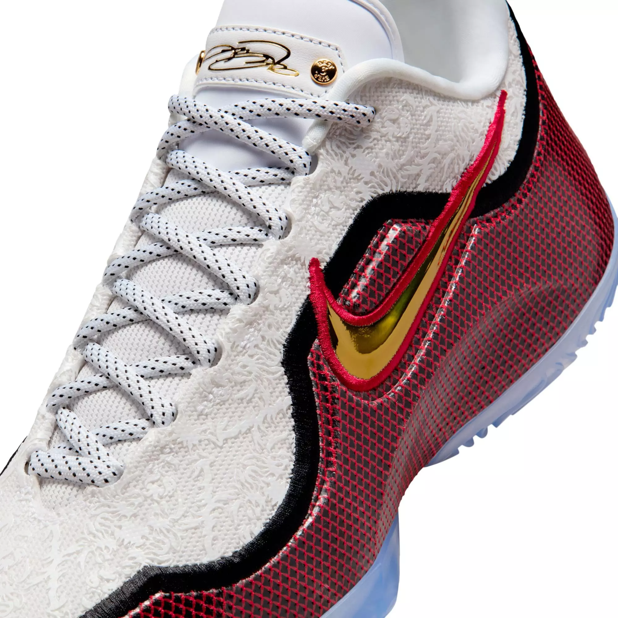 Nike LeBron XXIII "Grand Opening" Men's Basketball Shoe - WHITE/METALLIC GOLD/UNIVERSITY RED