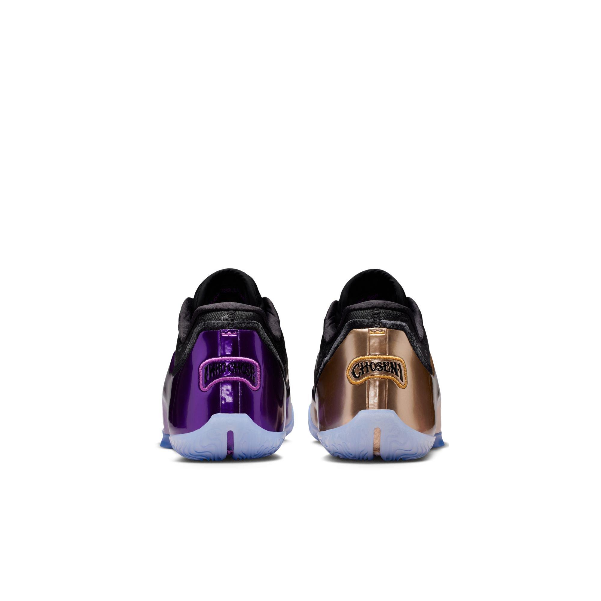 Nike LeBron XXIII "Chosen One" Men's Basketball Shoe - BLACK/METALLIC GOLD/VIVID PURPLE Thumbnail View 17