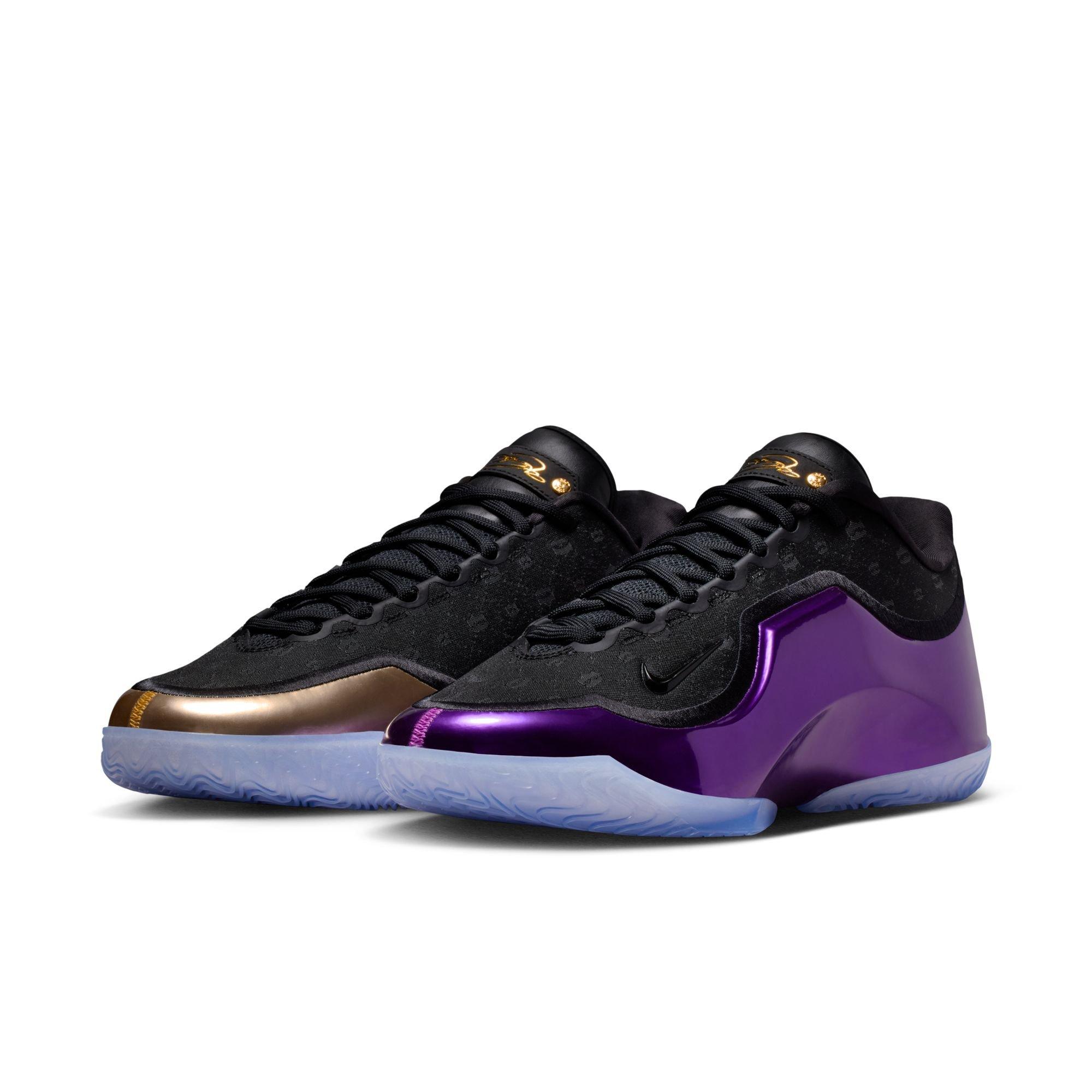 Nike LeBron XXIII "Chosen One" Men's Basketball Shoe - BLACK/METALLIC GOLD/VIVID PURPLE Thumbnail View 3