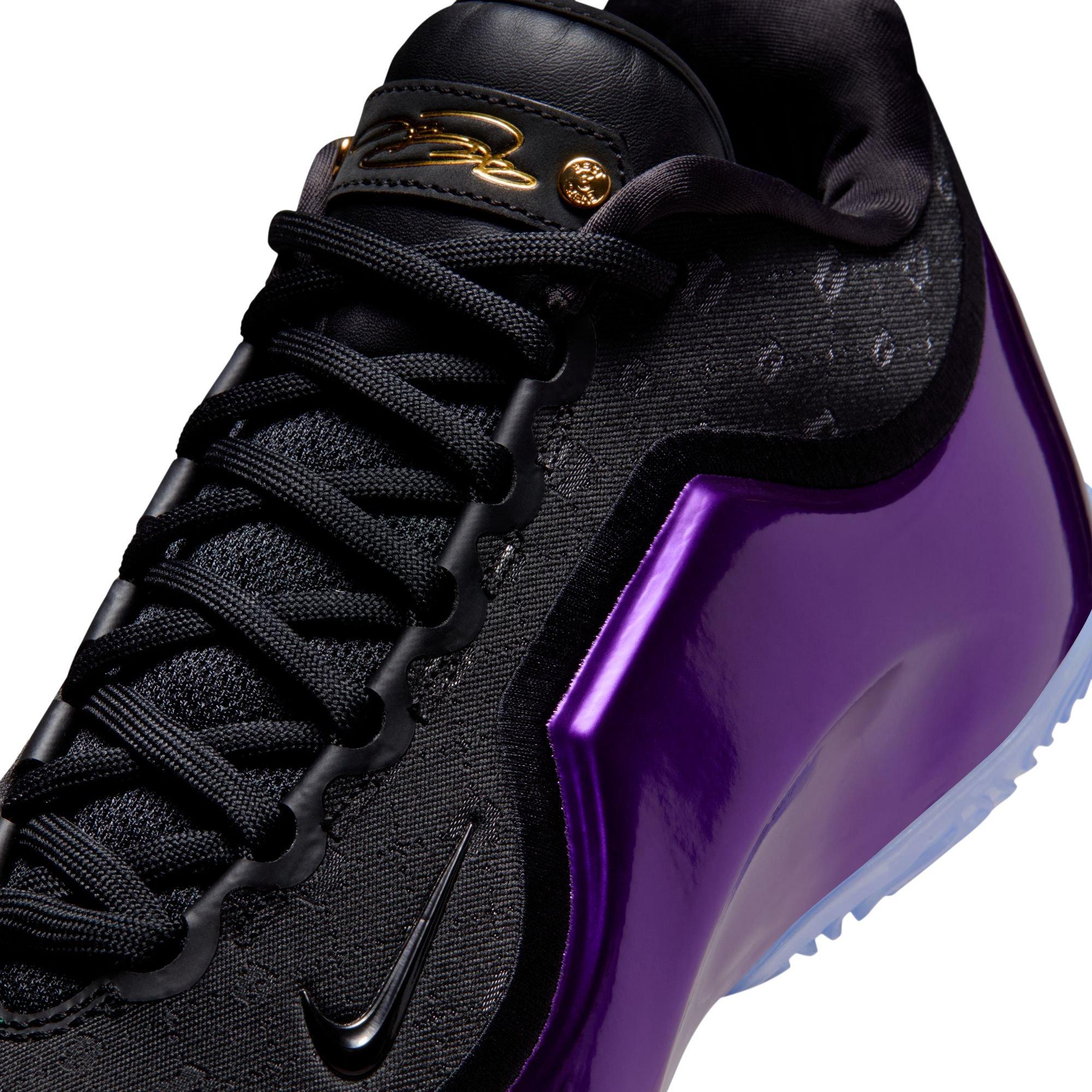 Nike LeBron XXIII "Chosen One" Men's Basketball Shoe - BLACK/METALLIC GOLD/VIVID PURPLE Thumbnail View 4
