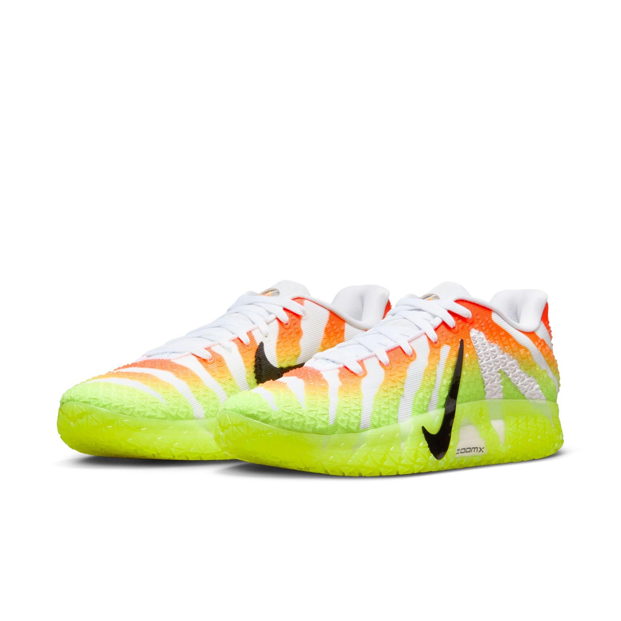 Nike Ja 3 "Snowed In" Men's Basketball Shoe -  WHITE/BRIGHT CRIMSON/VOLT Thumbnail View 4