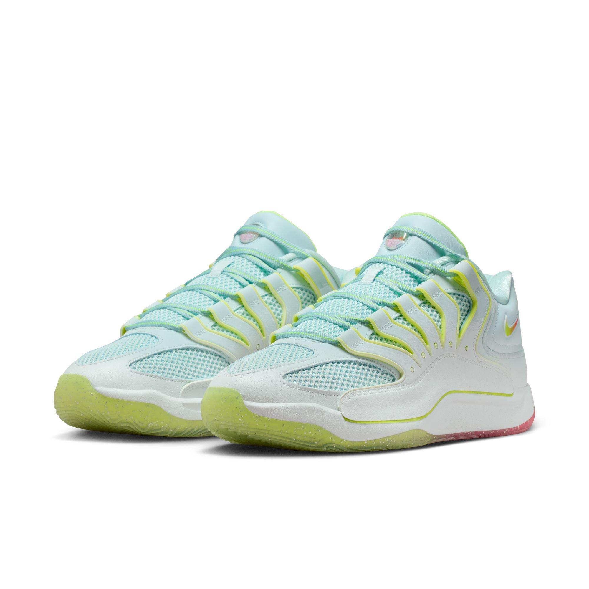 Nike KD18 "Gifted" Men's Basketball Shoe - WHITE/GLACIER BLUE/VOLT Thumbnail View 4
