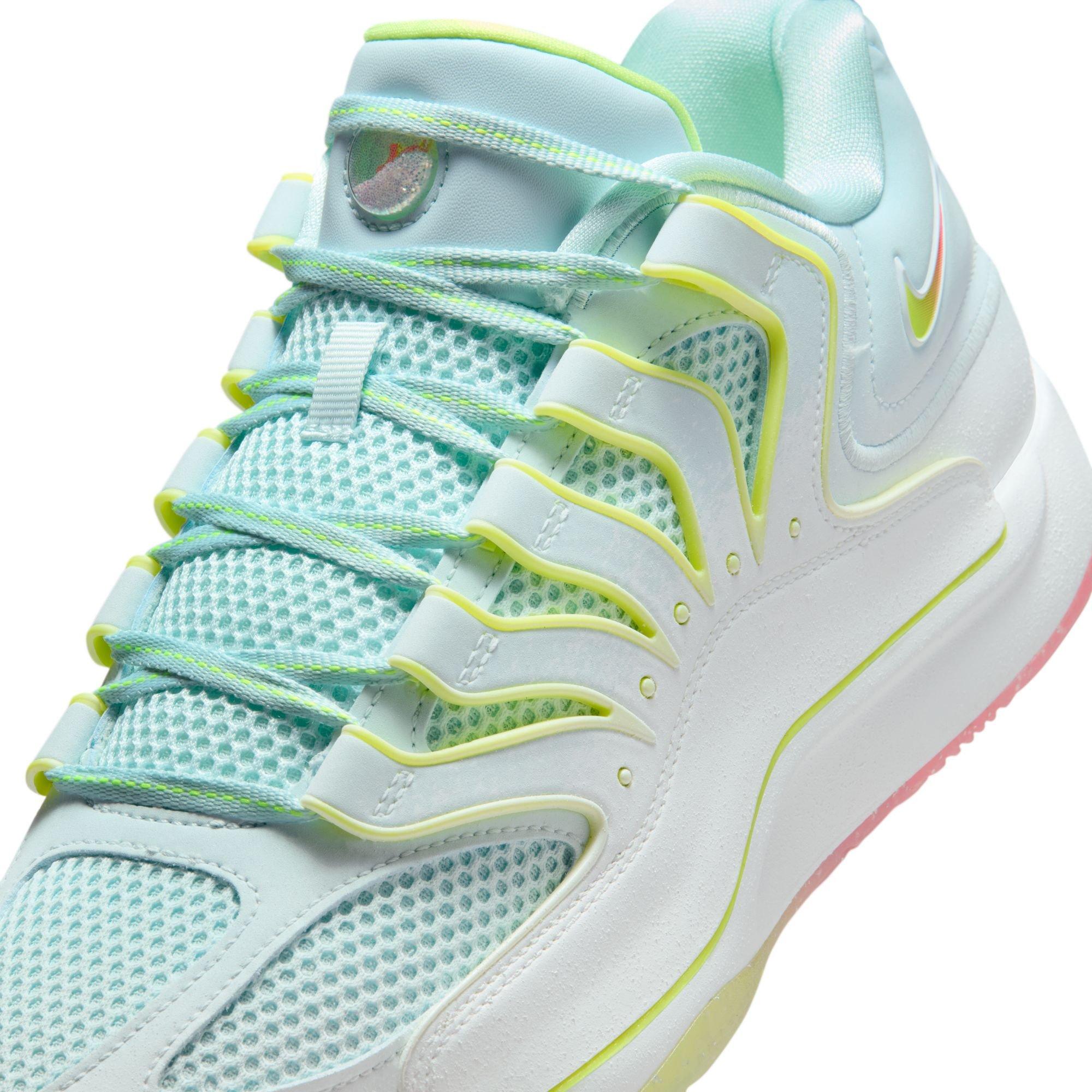 Nike KD18 "Gifted" Men's Basketball Shoe - WHITE/GLACIER BLUE/VOLT Thumbnail View 5