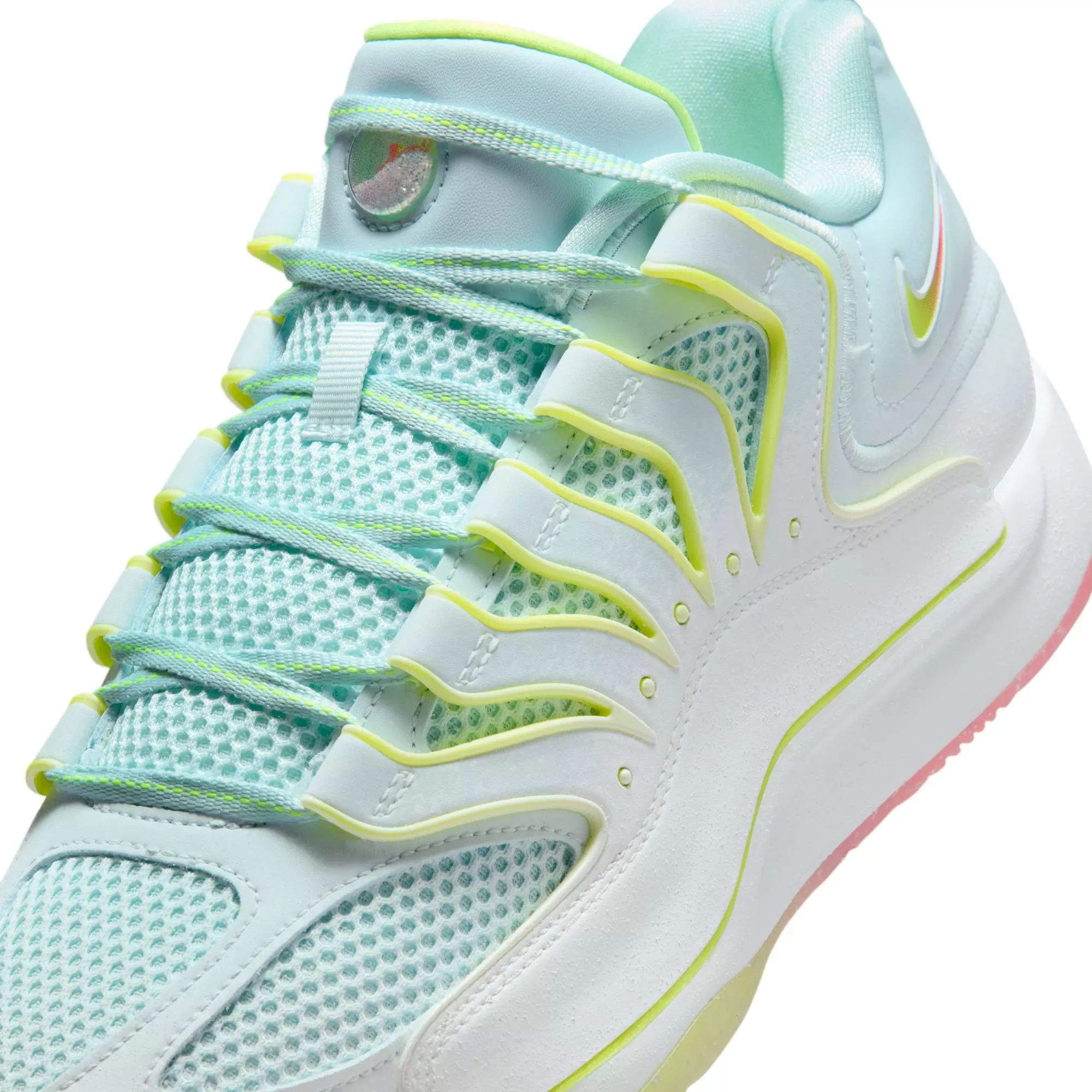 Nike KD18 "Gifted" Men's Basketball Shoe - WHITE/GLACIER BLUE/VOLT