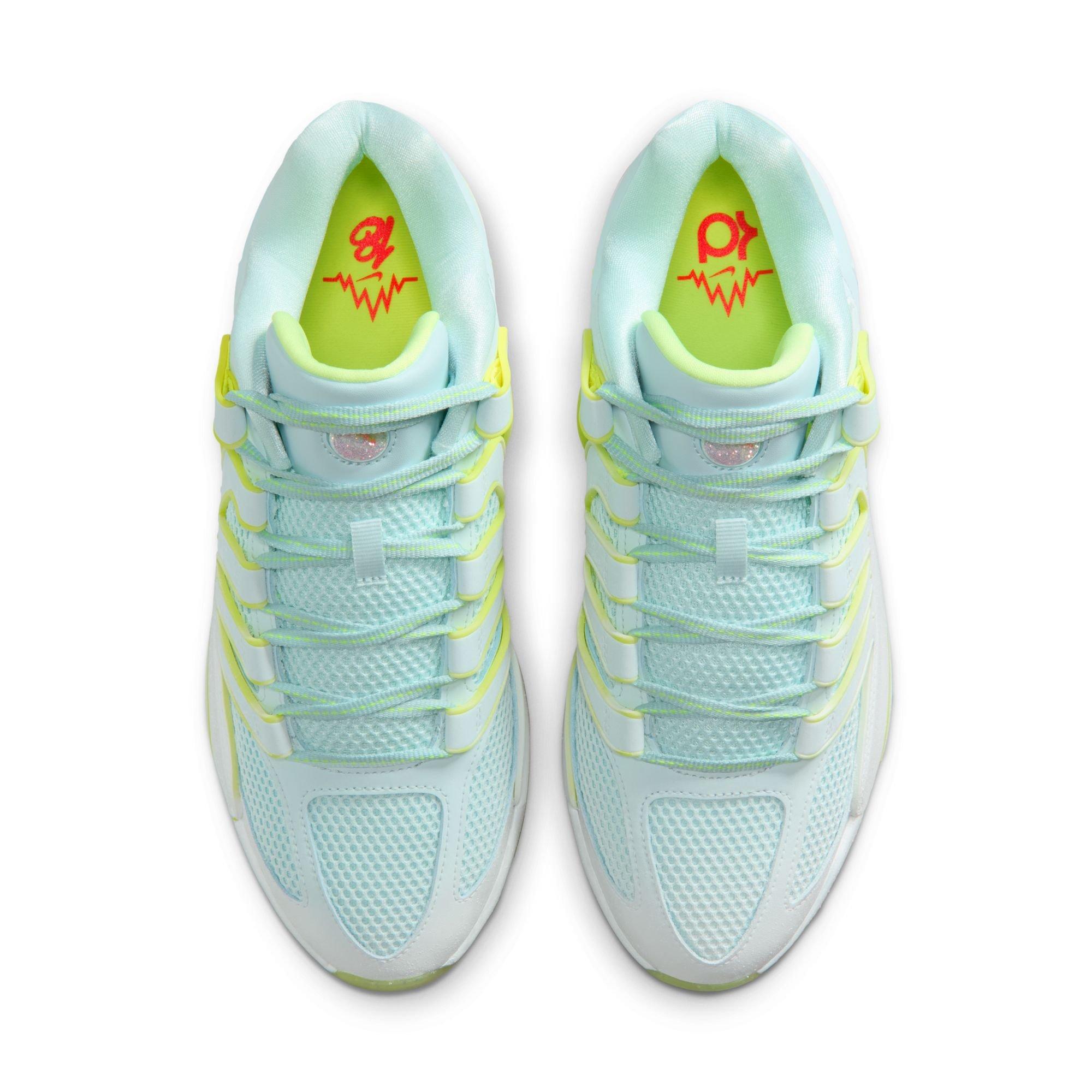 Nike KD18 "Gifted" Men's Basketball Shoe - WHITE/GLACIER BLUE/VOLT Thumbnail View 12