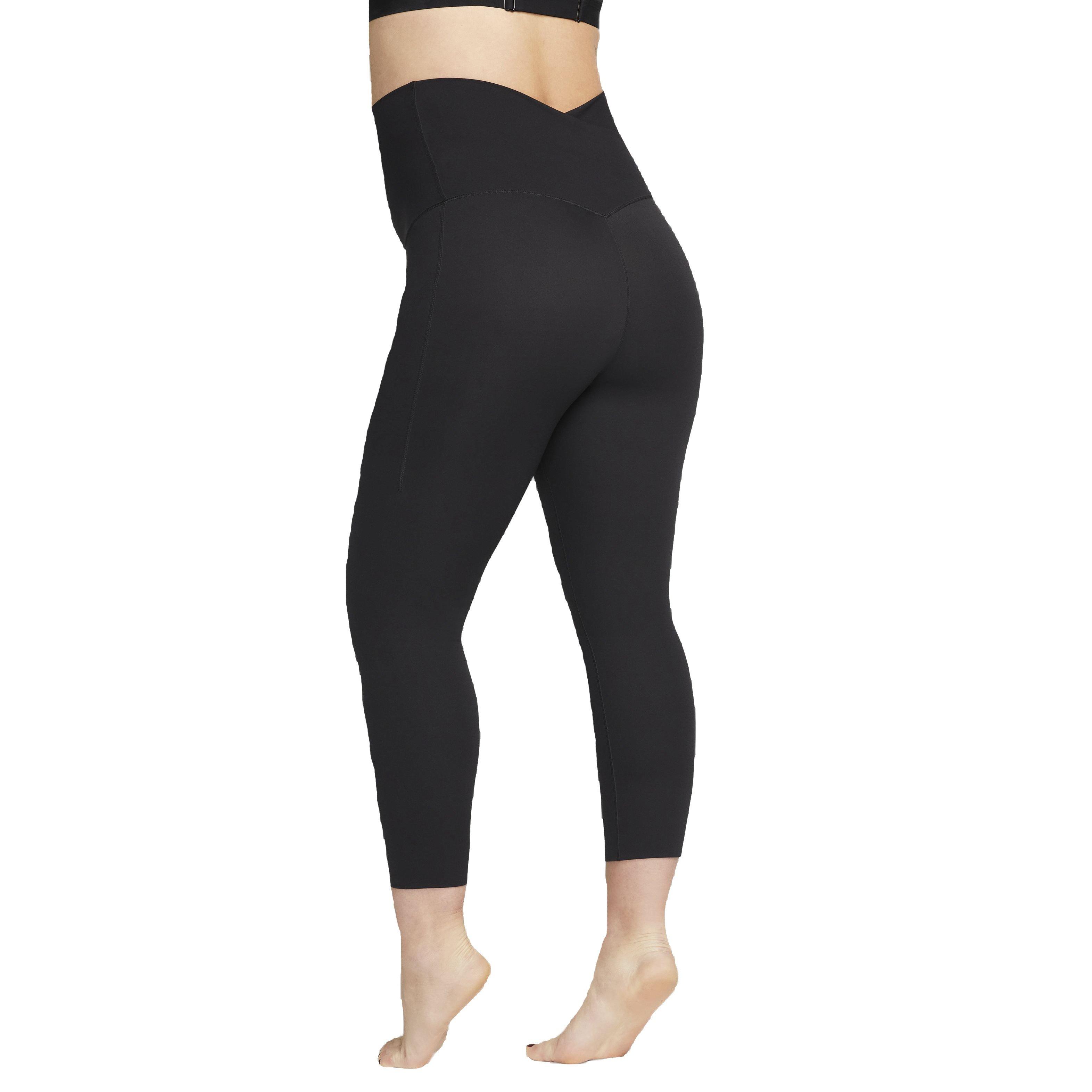 Nike Women's Maternity Dri-FIT Gentle Support High-Rise 7/8 Leggings with Pockets - BLACK Thumbnail View 2