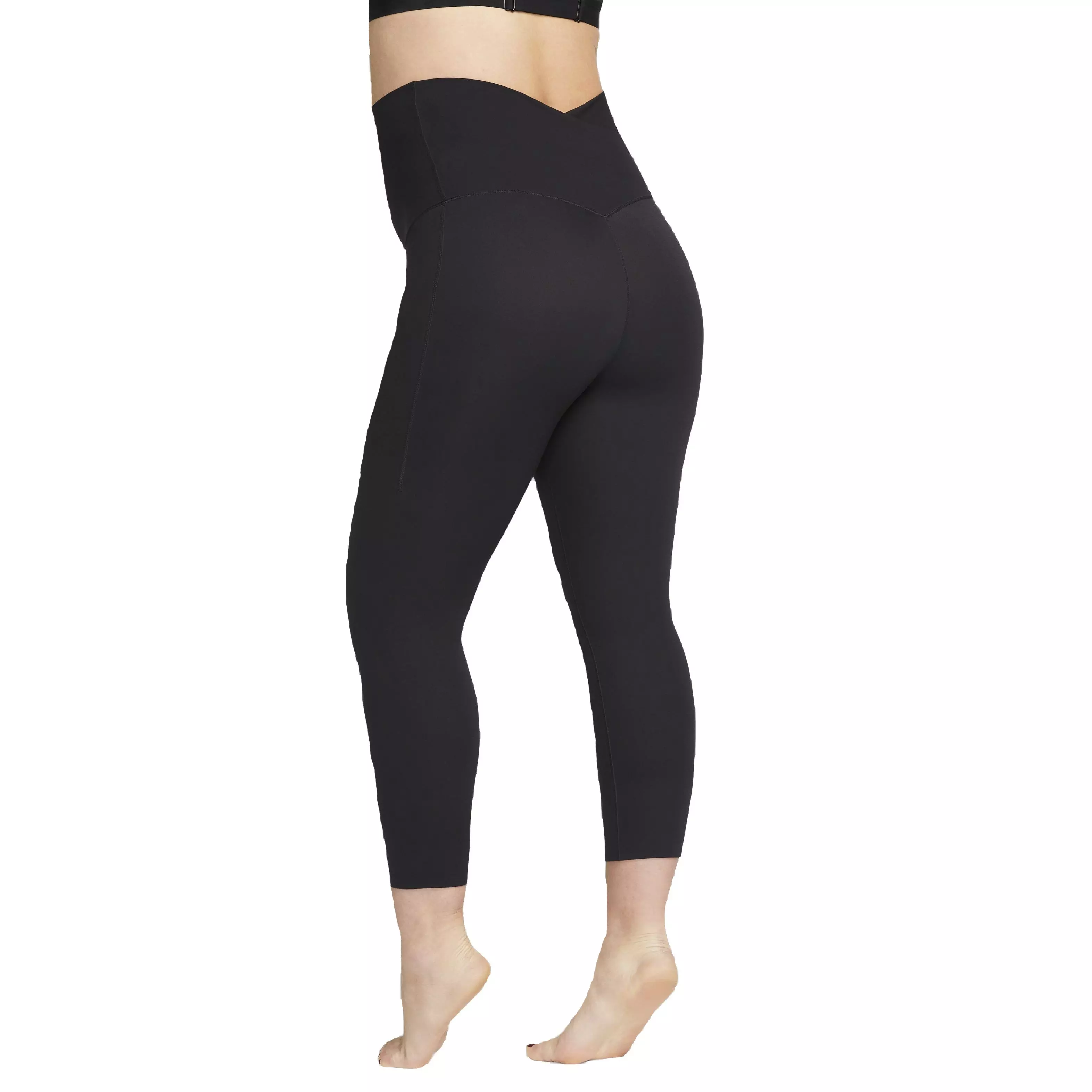 Nike Women's Maternity Dri-FIT Gentle Support High-Rise 7/8 Leggings with Pockets - BLACK