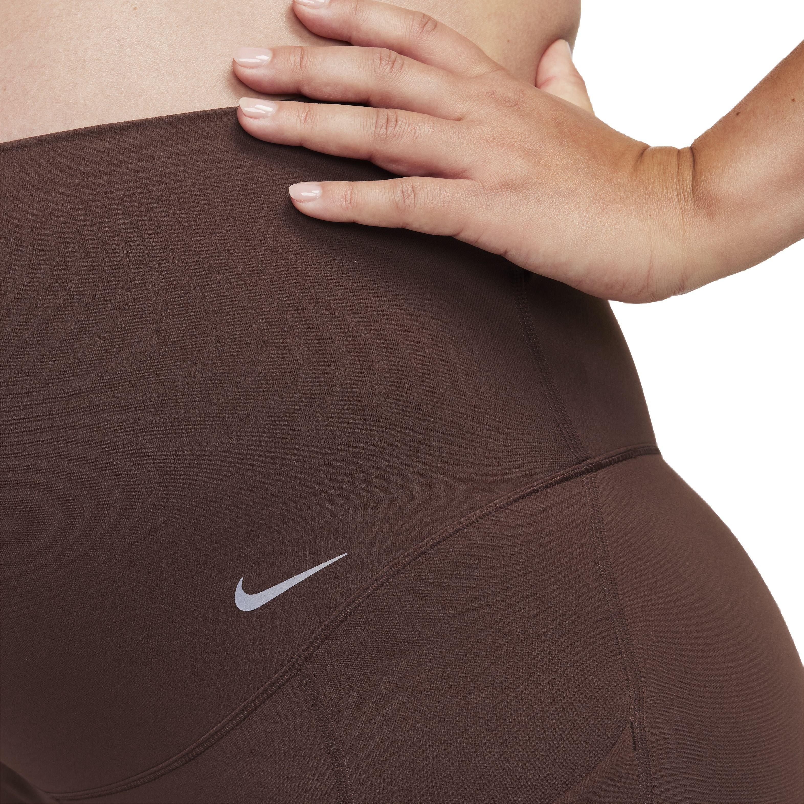 Nike Women's Maternity Dri-FIT Gentle Support High-Rise 7/8 Leggings with Pockets - BROWN Thumbnail View 5