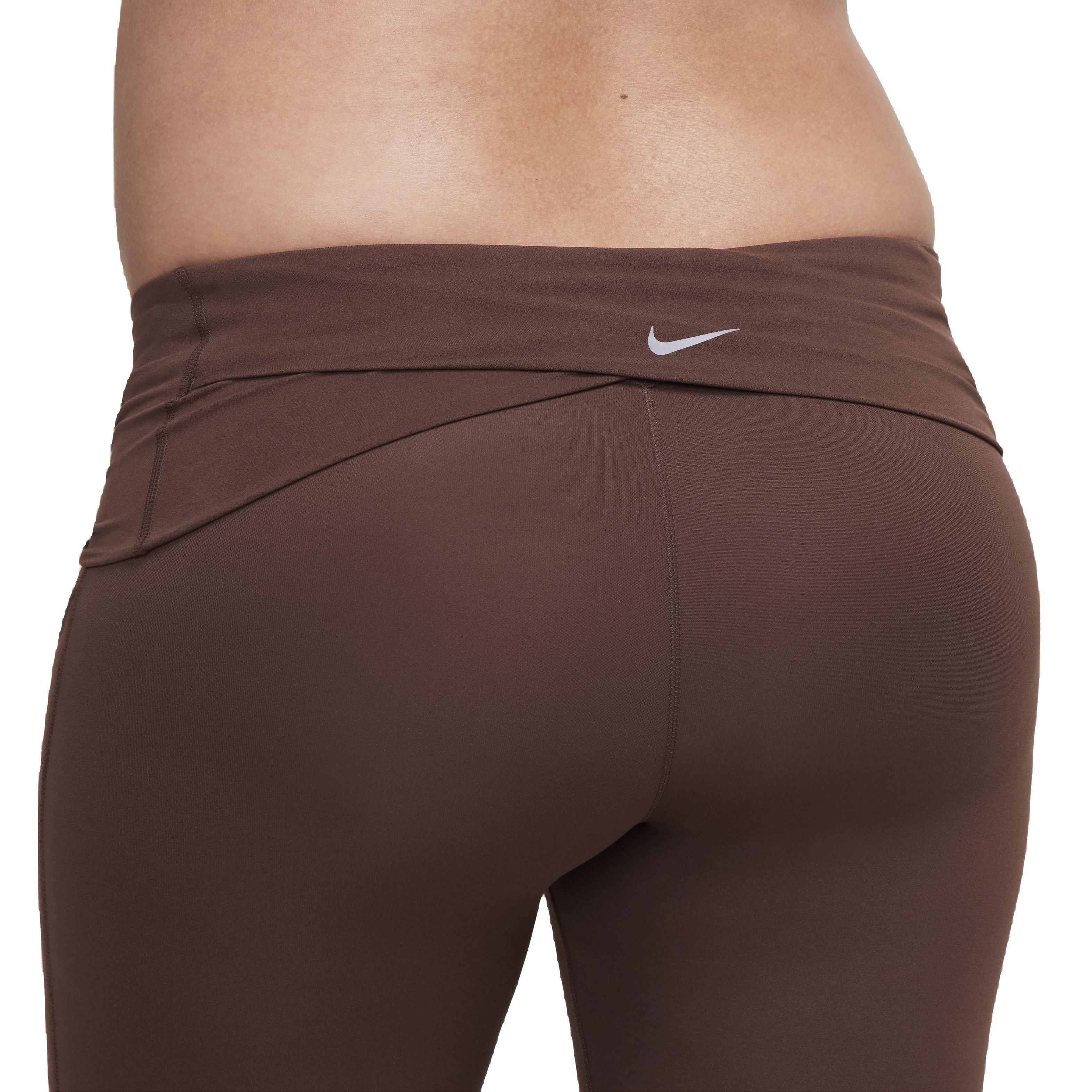 Nike Women's Maternity Dri-FIT Gentle Support High-Rise 7/8 Leggings with Pockets - BROWN Thumbnail View 7