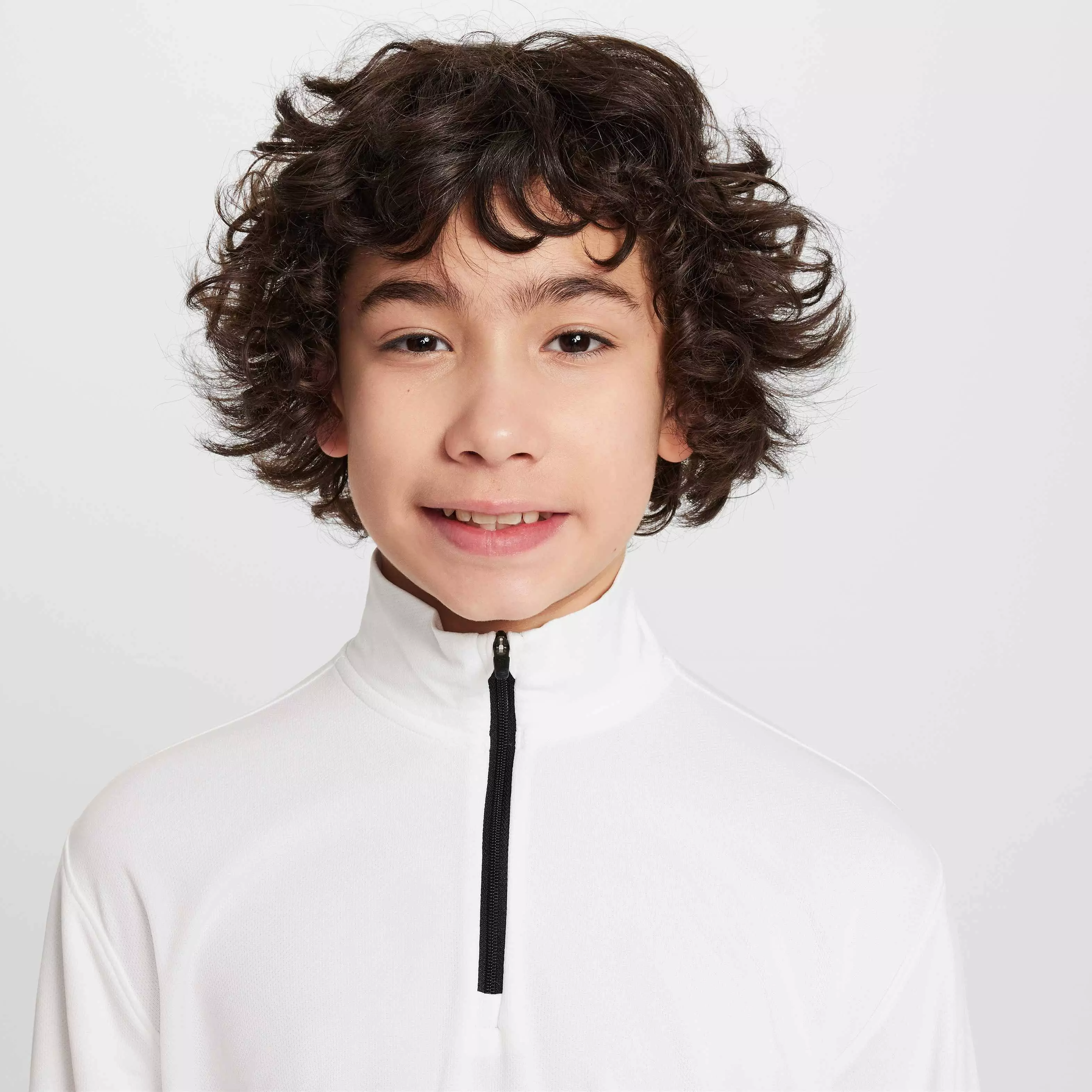 Nike Big Boys' Multi Dri-FIT UV Long-Sleeve 1/2-Zip Top - WHITE