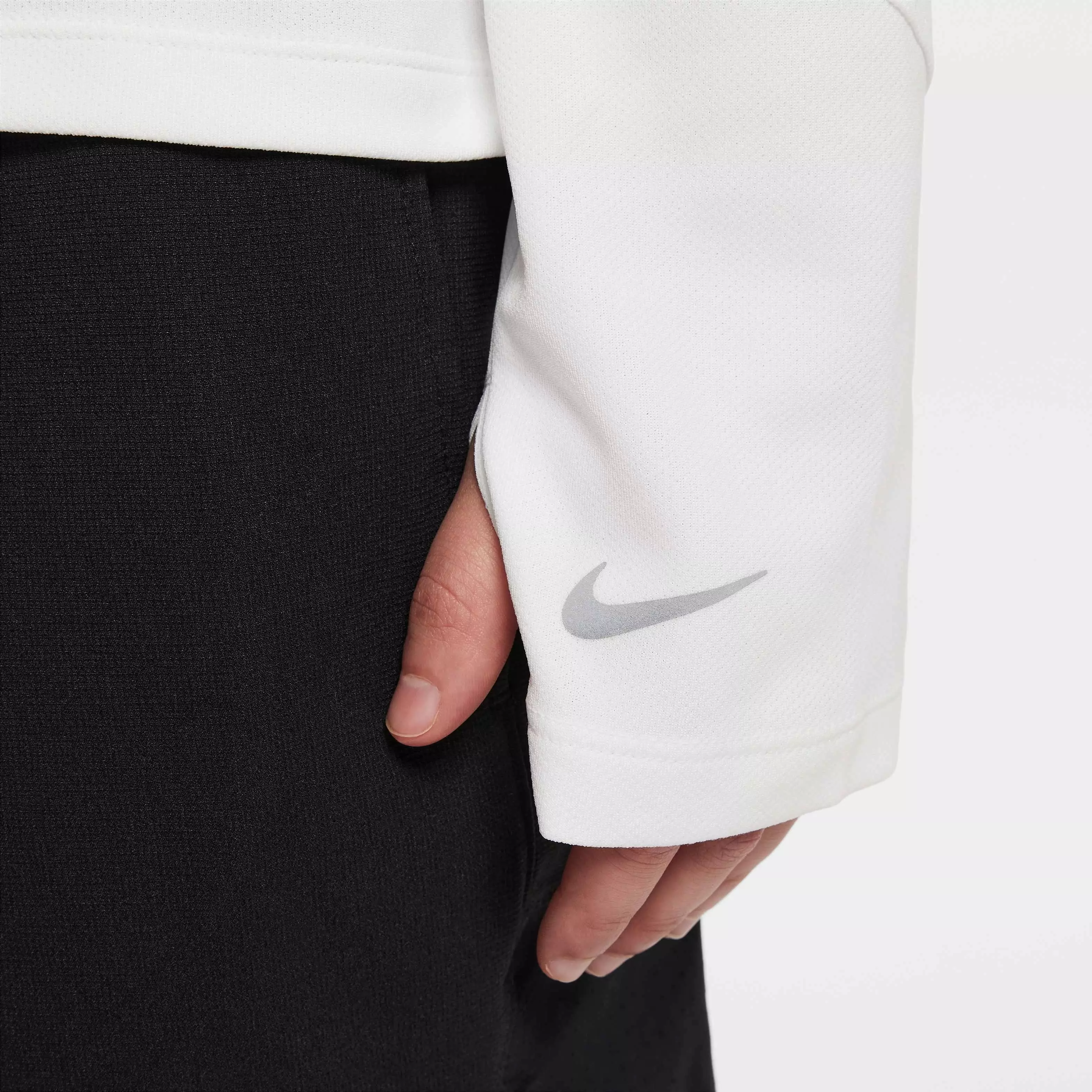 Nike Big Boys' Multi Dri-FIT UV Long-Sleeve 1/2-Zip Top - WHITE