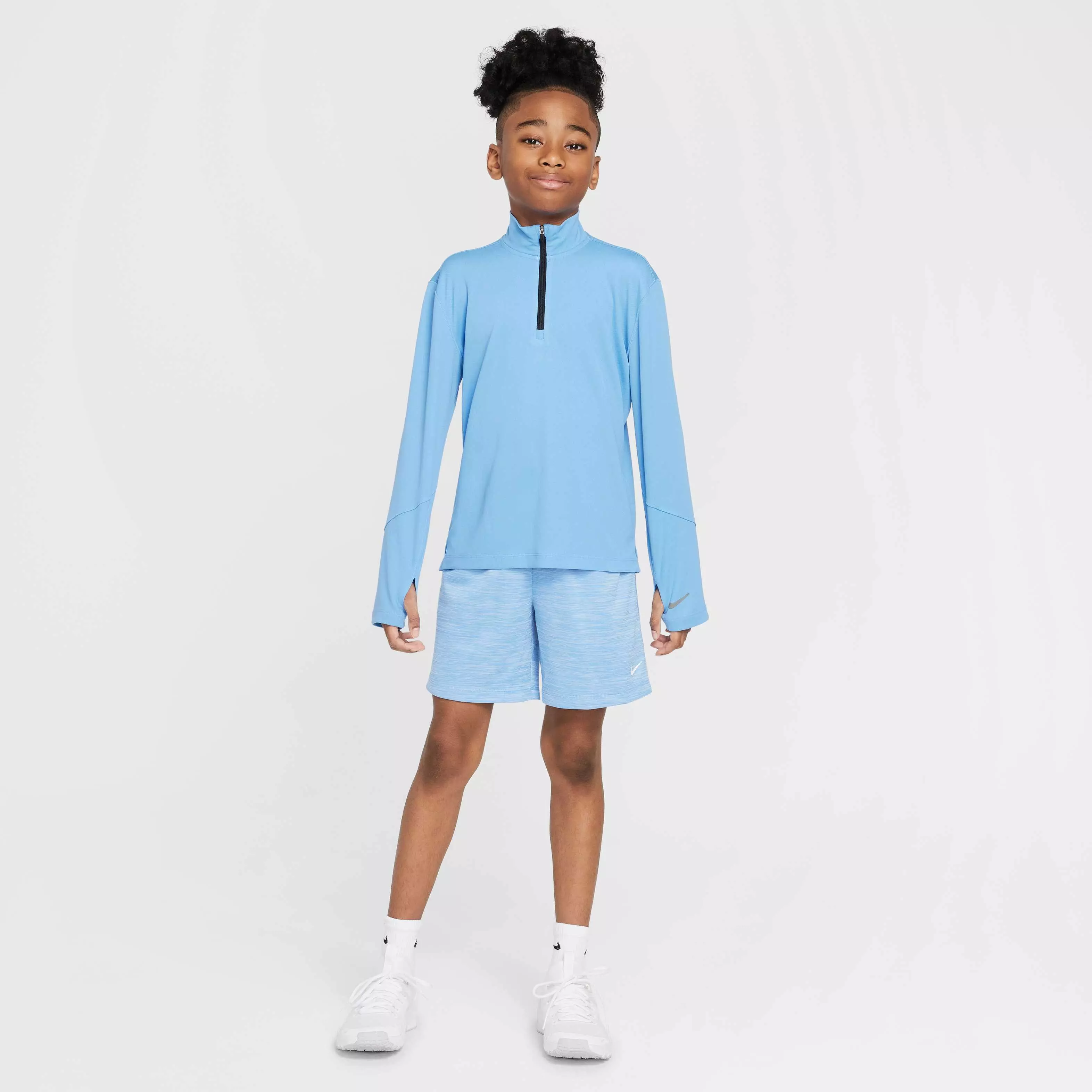 Nike Big Boys' Multi Dri-FIT UV Long-Sleeve 1/2-Zip Top - BLUE