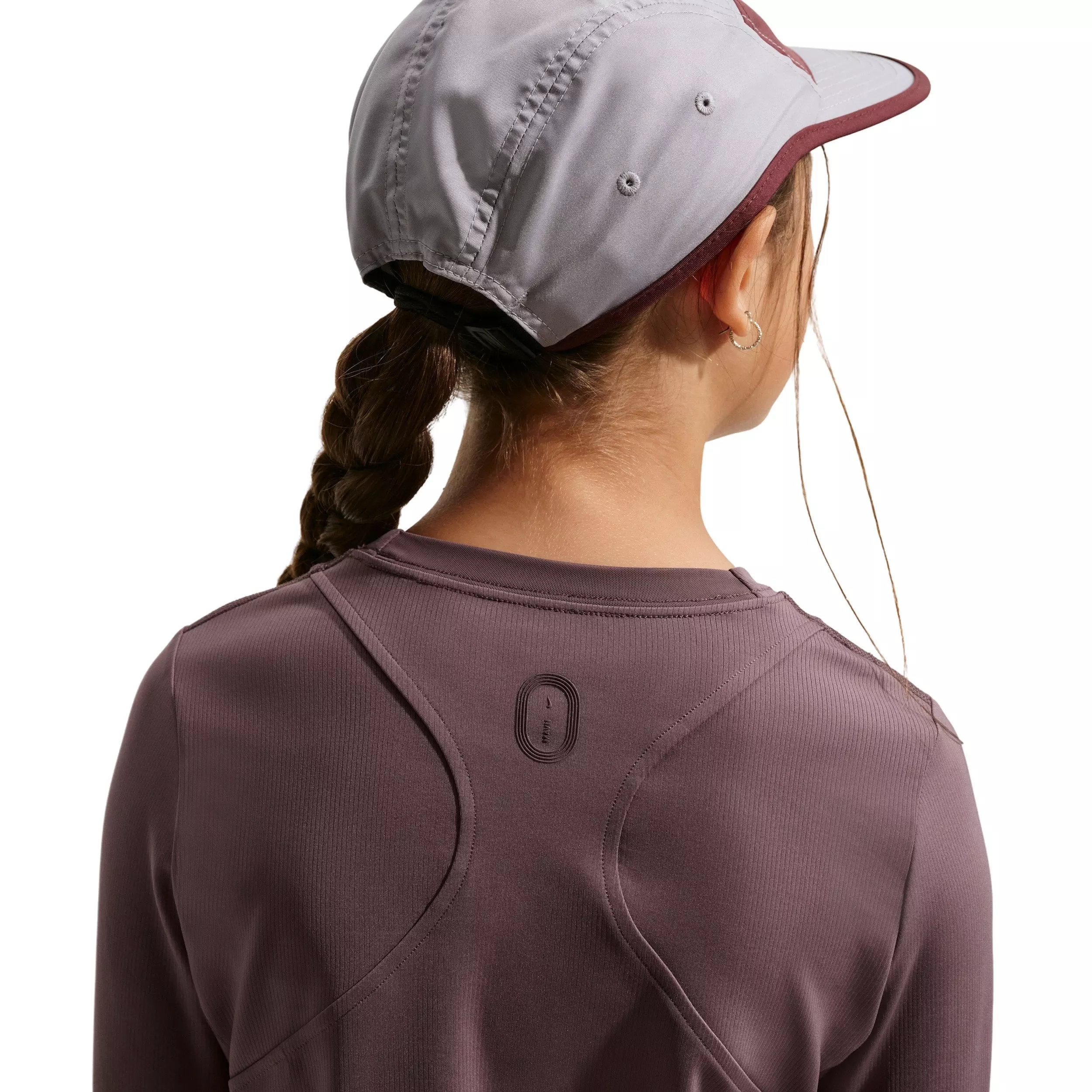 Nike Big Girls' MAVN Dri-FIT Ribbed Long-Sleeve Top -Tattoo Purple - TATTOO PURPLE