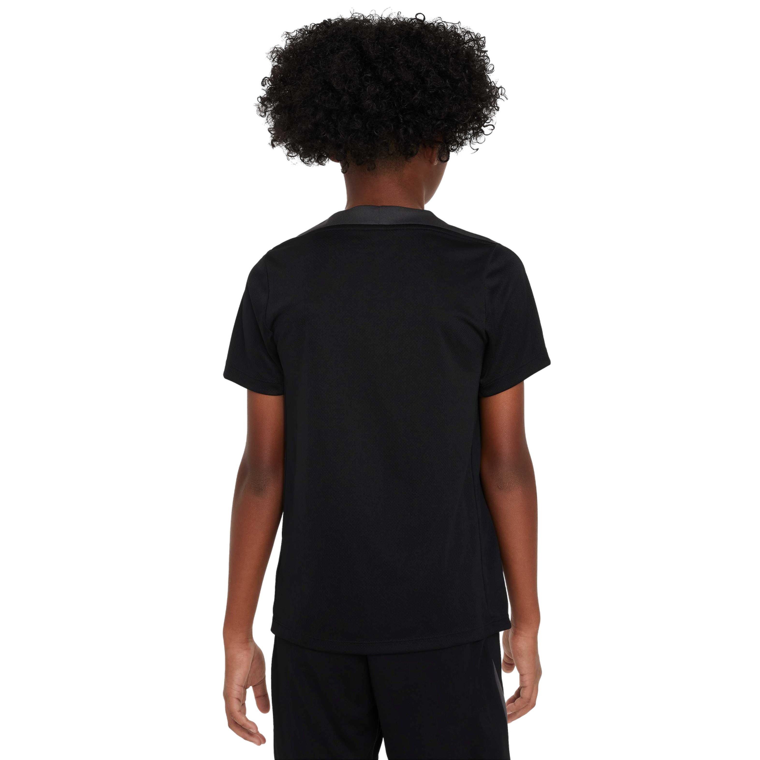 Nike Dri-FIT Strike Short-Sleeve Big Kids' Black Soccer Top