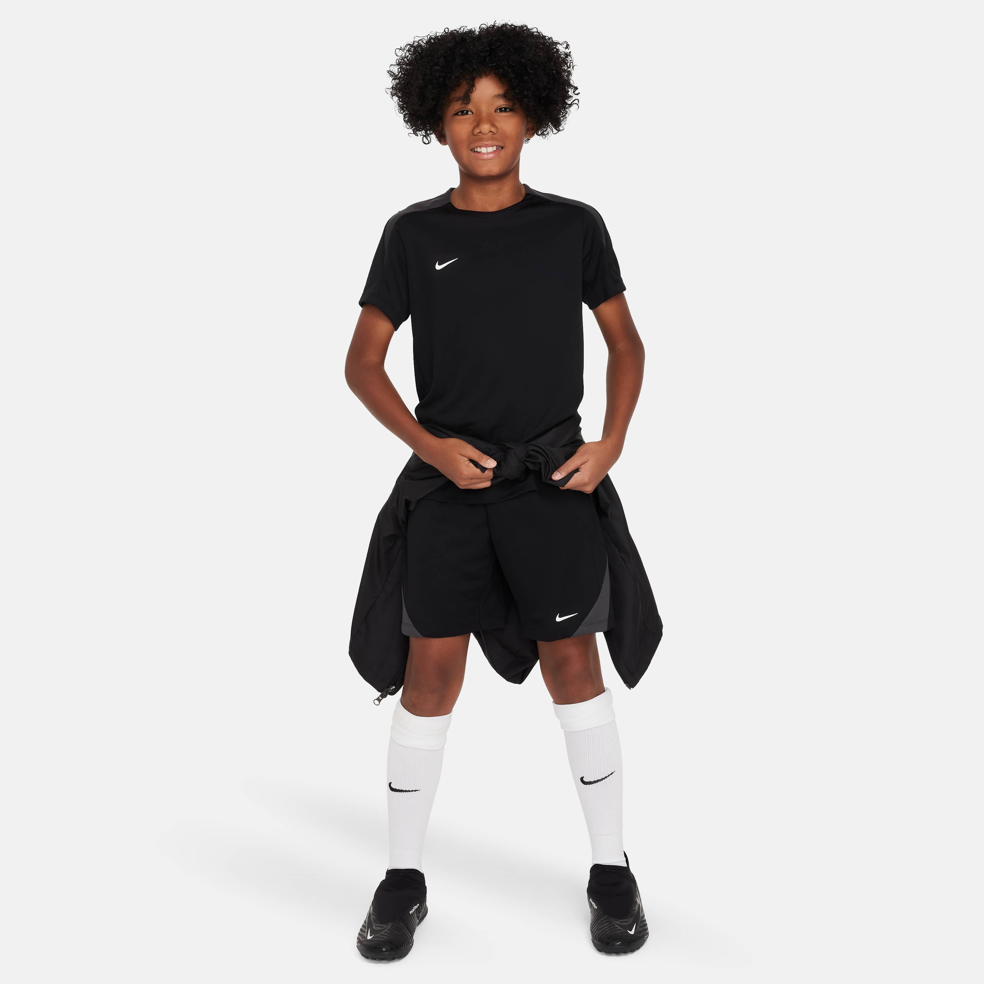 Nike Dri-FIT Strike Short-Sleeve Big Kids' Black Soccer Top