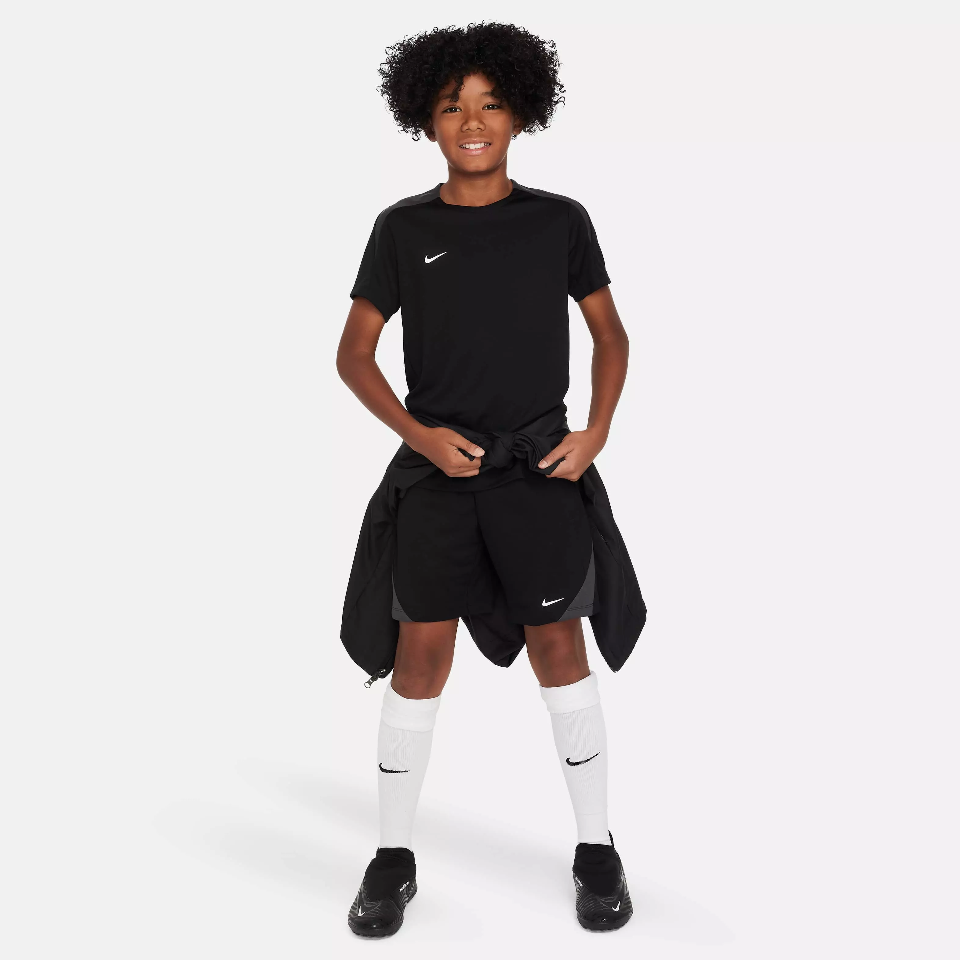 Nike Big Kids' Dri-FIT Strike Short-Sleeve Soccer Top -Black - BLACK