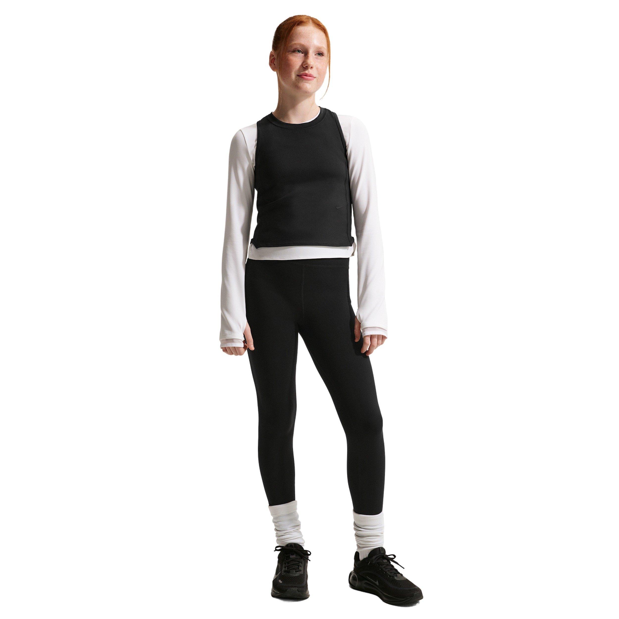 Nike Big Girls' MAVN Dri-FIT High-Rise Leggings -Black - BLACK Thumbnail View 1