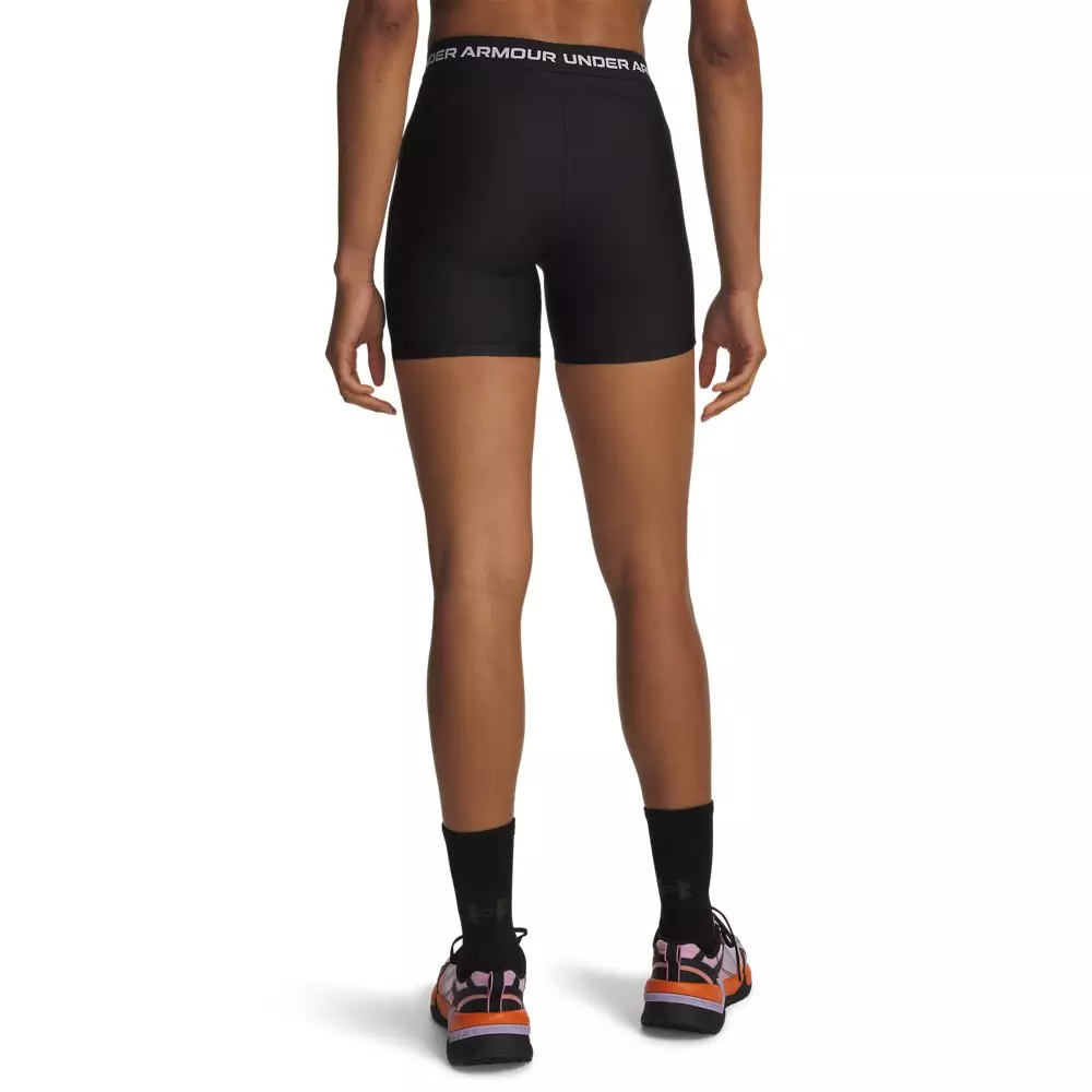 Under Armour Women's HeatGear Middy Shorts - Black/White - BLACK/WHITE