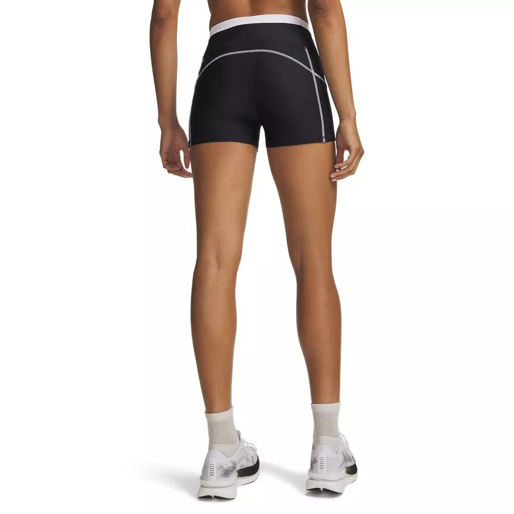 Under Armour Women's HeatGear Novelty Shorty Shorts - Black/White - BLACK/WHITE