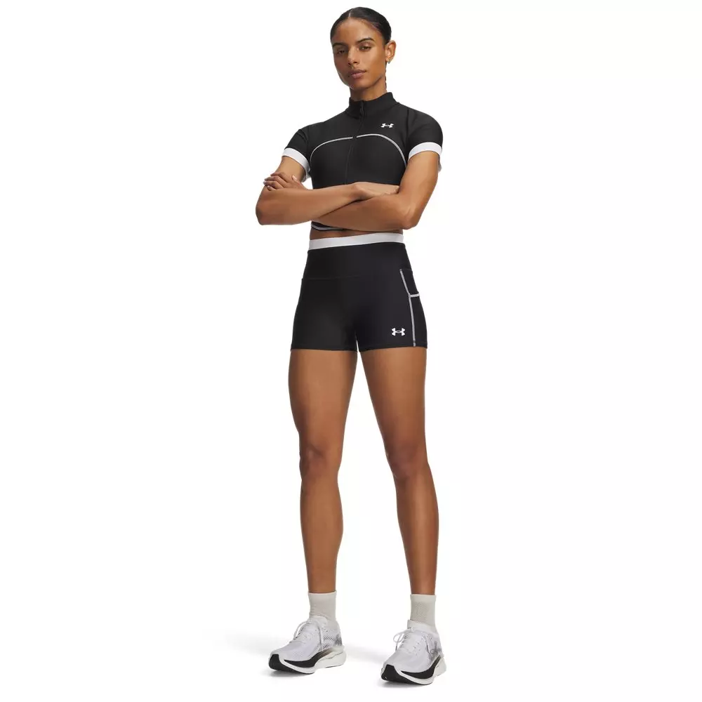 Under Armour Women's HeatGear Novelty Shorty Shorts - Black/White - BLACK/WHITE