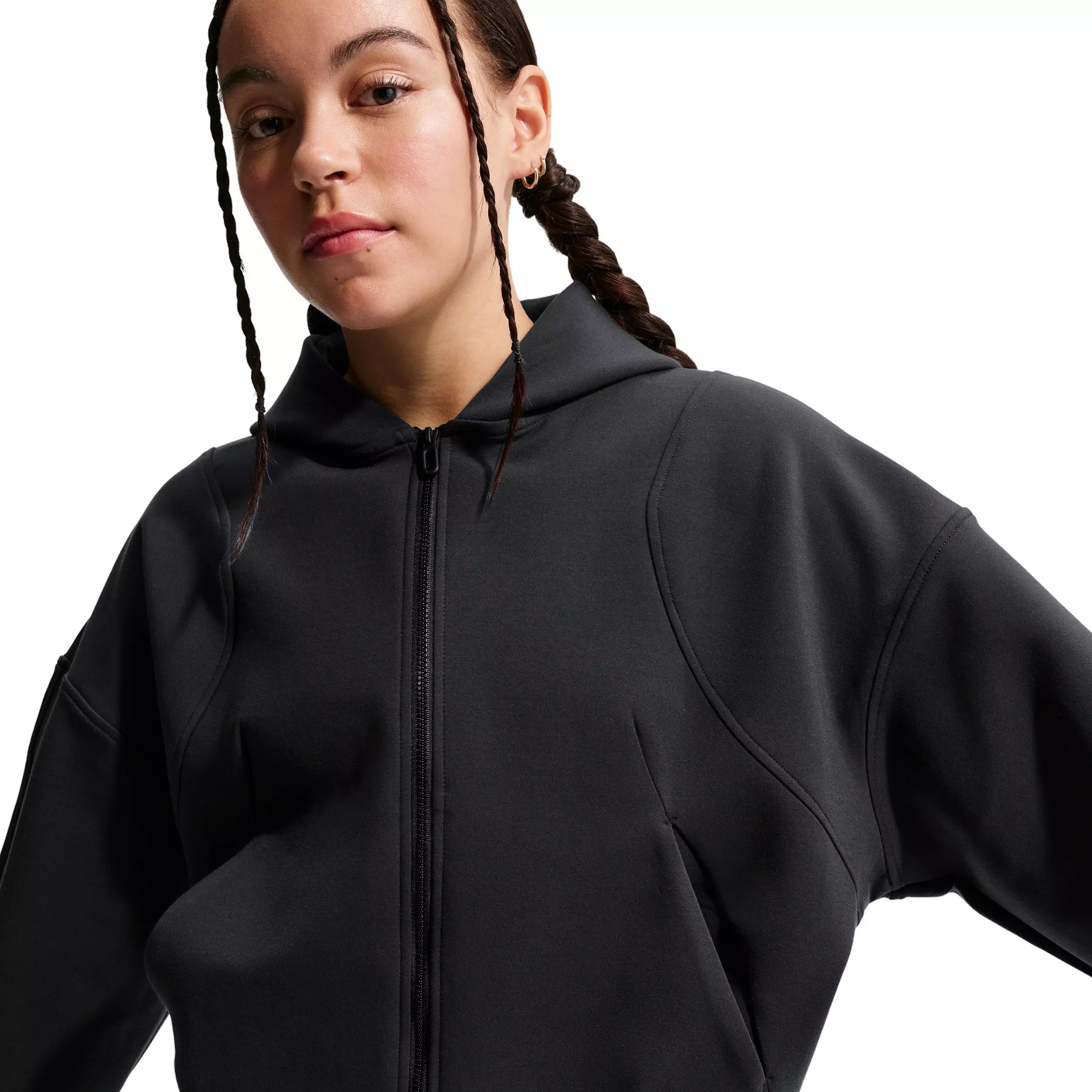 Nike Big Girls' MAVN Therma-FIT Knit Full-Zip Jacket -Black - BLACK