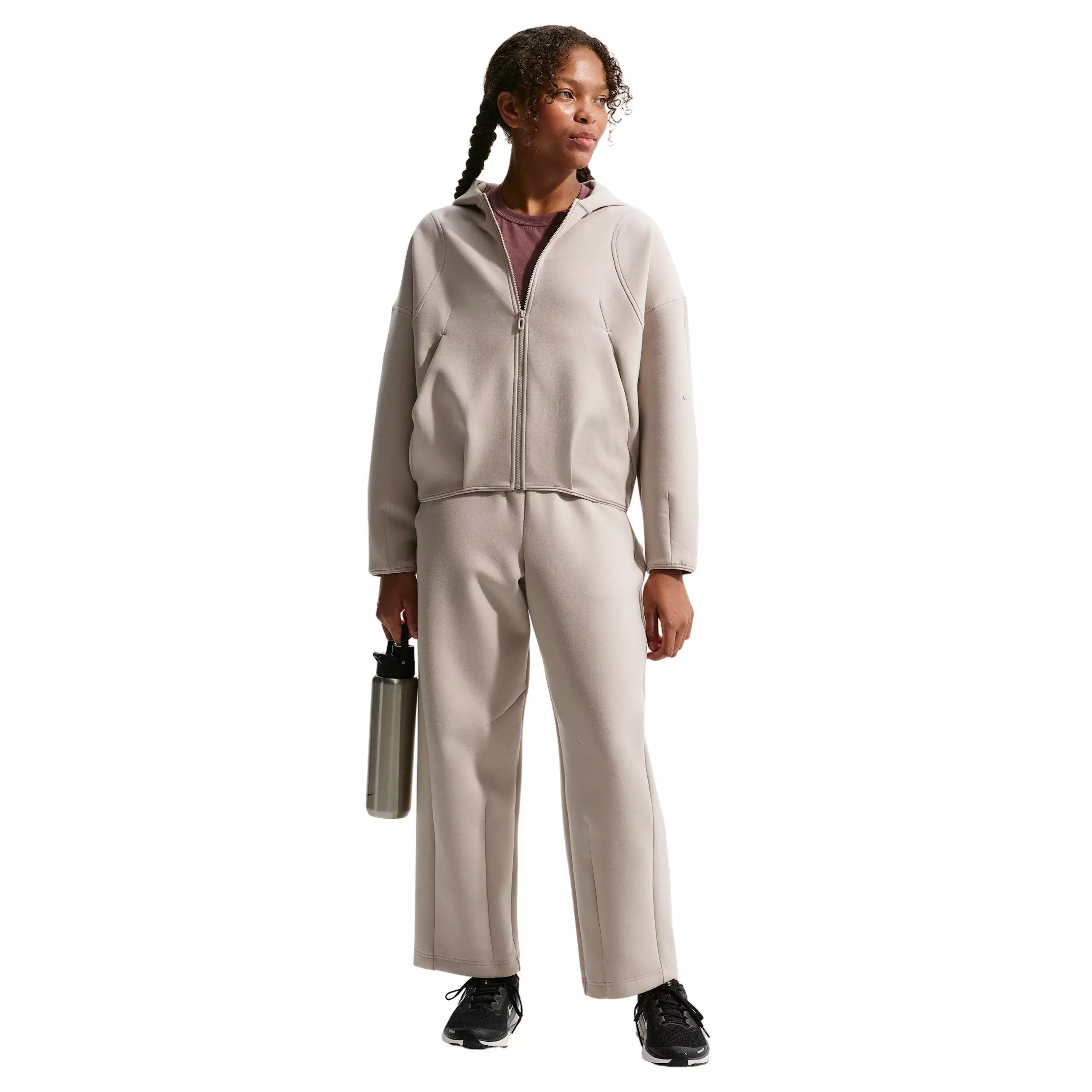 Nike Big Girls' MAVN Therma-FIT Knit Full-Zip Jacket -Cream - CREAM